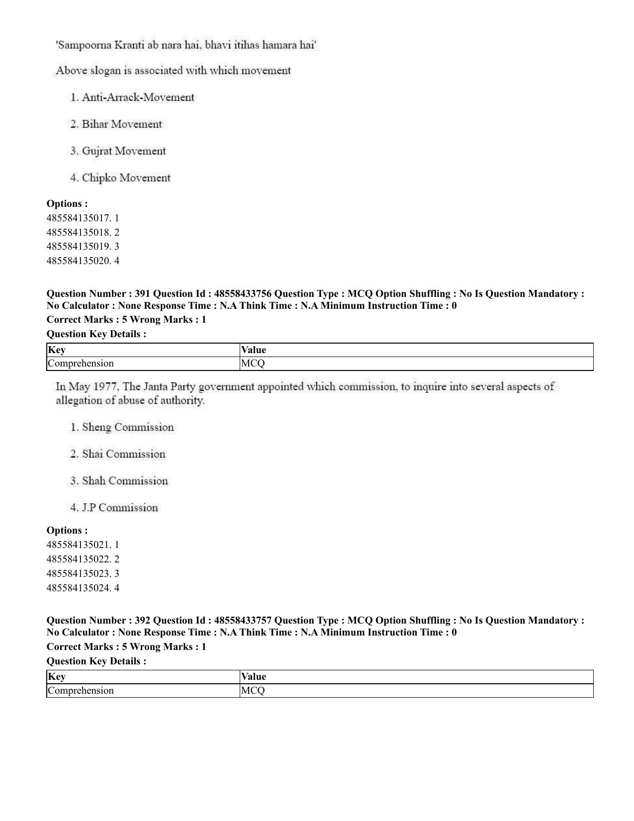 CUET 2023 English Telugu Shift 1 Question Papers - 18 June 2023 - Page 370