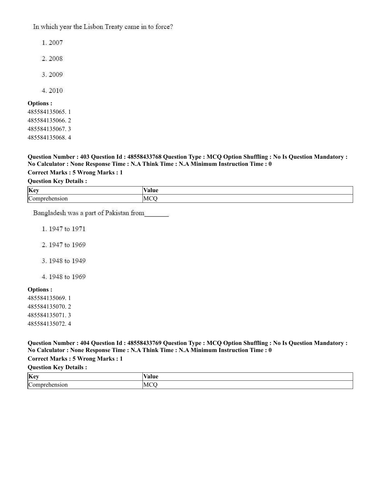 CUET 2023 English Telugu Shift 1 Question Papers - 18 June 2023 - Page 376