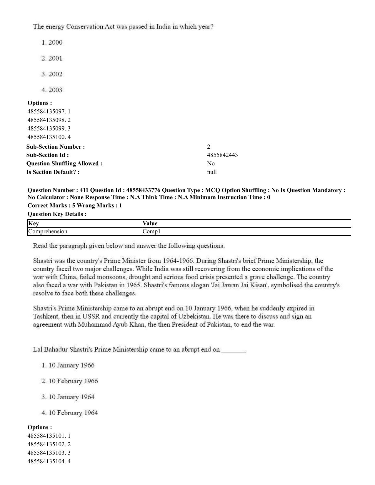 CUET 2023 English Telugu Shift 1 Question Papers - 18 June 2023 - Page 380