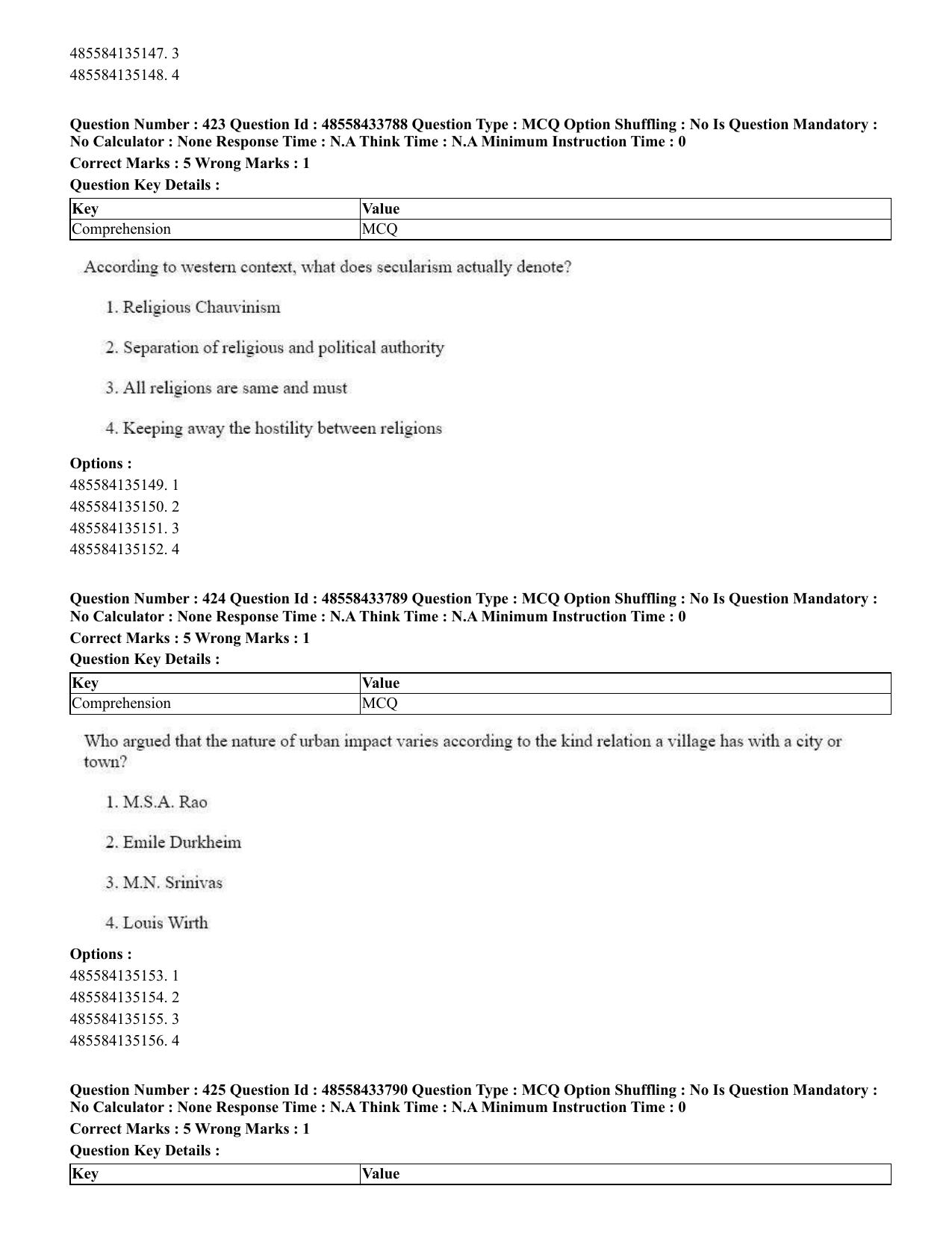 CUET 2023 English Telugu Shift 1 Question Papers - 18 June 2023 - Page 390