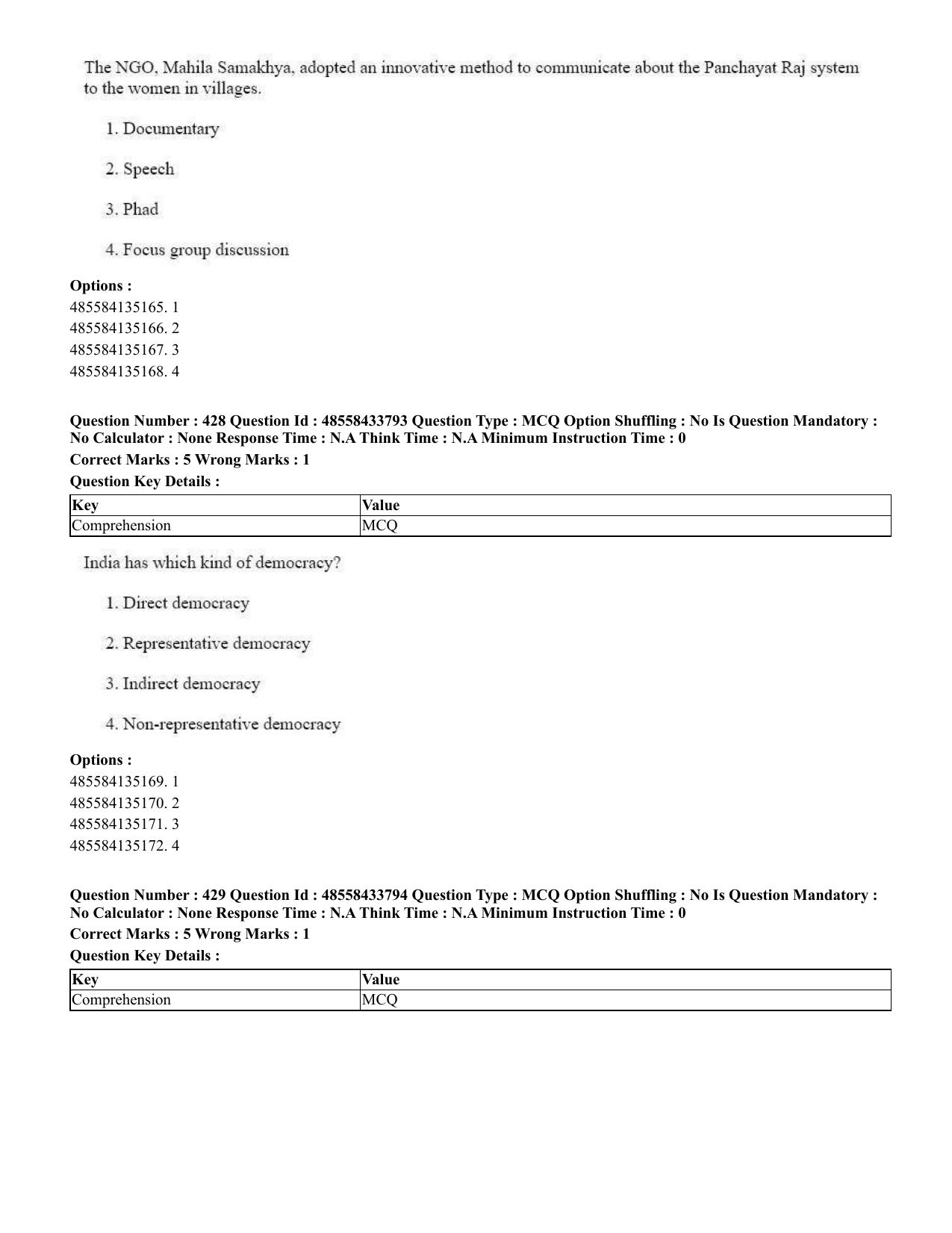 CUET 2023 English Telugu Shift 1 Question Papers - 18 June 2023 - Page 392