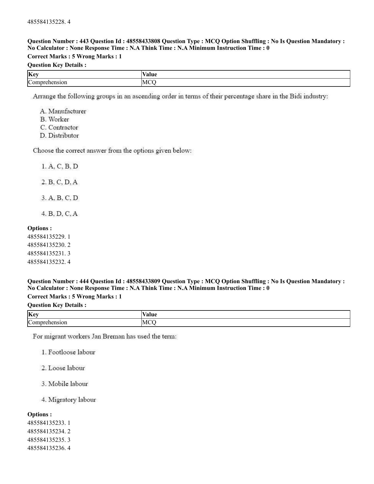 CUET 2023 English Telugu Shift 1 Question Papers - 18 June 2023 - Page 400