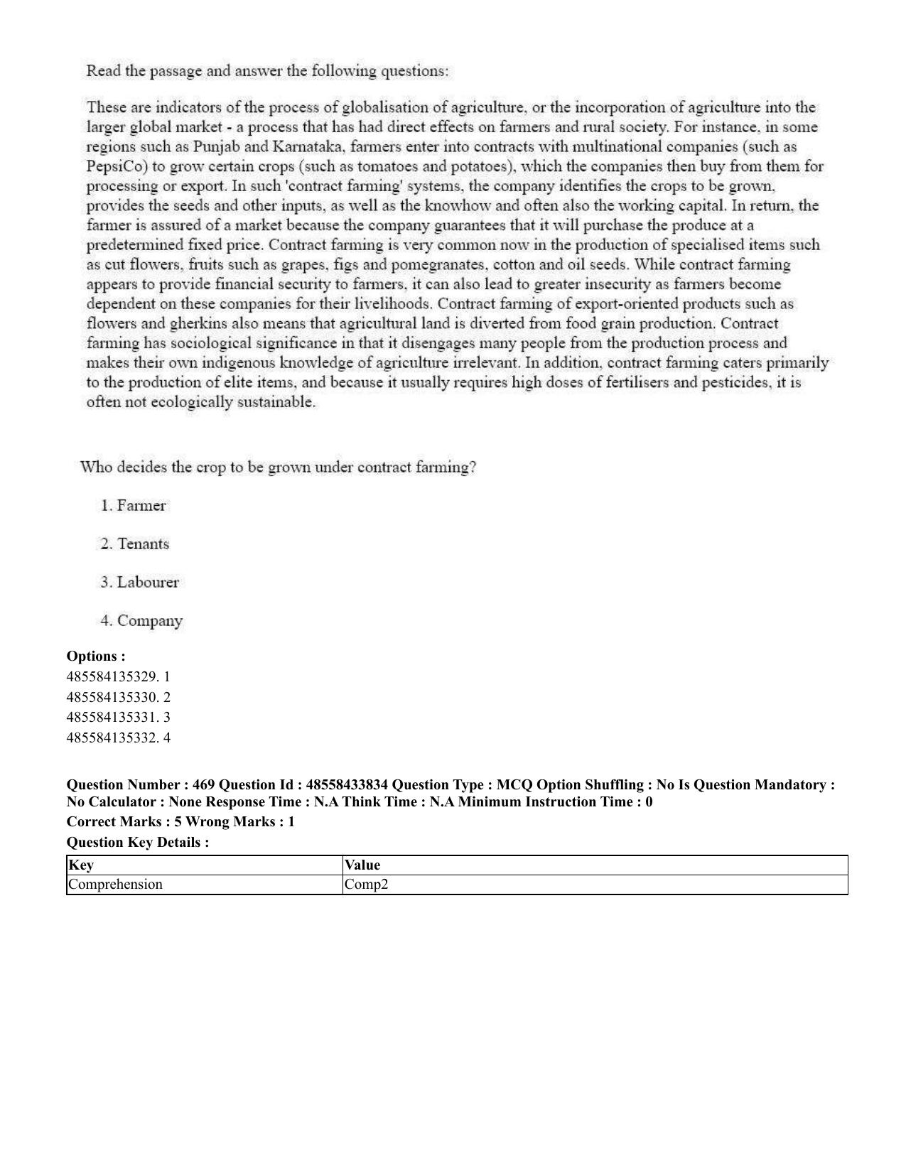 CUET 2023 English Telugu Shift 1 Question Papers - 18 June 2023 - Page 415