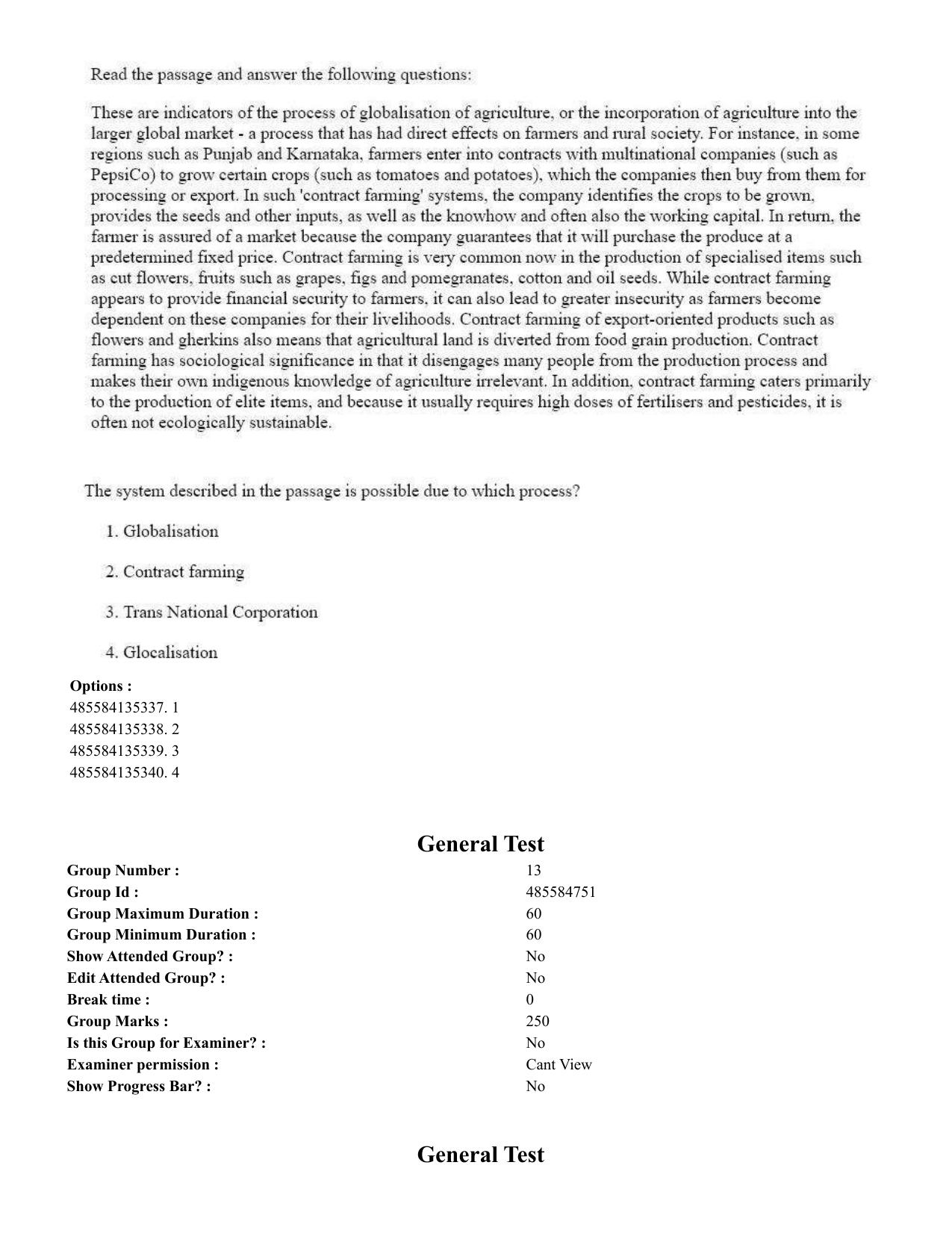 CUET 2023 English Telugu Shift 1 Question Papers - 18 June 2023 - Page 417