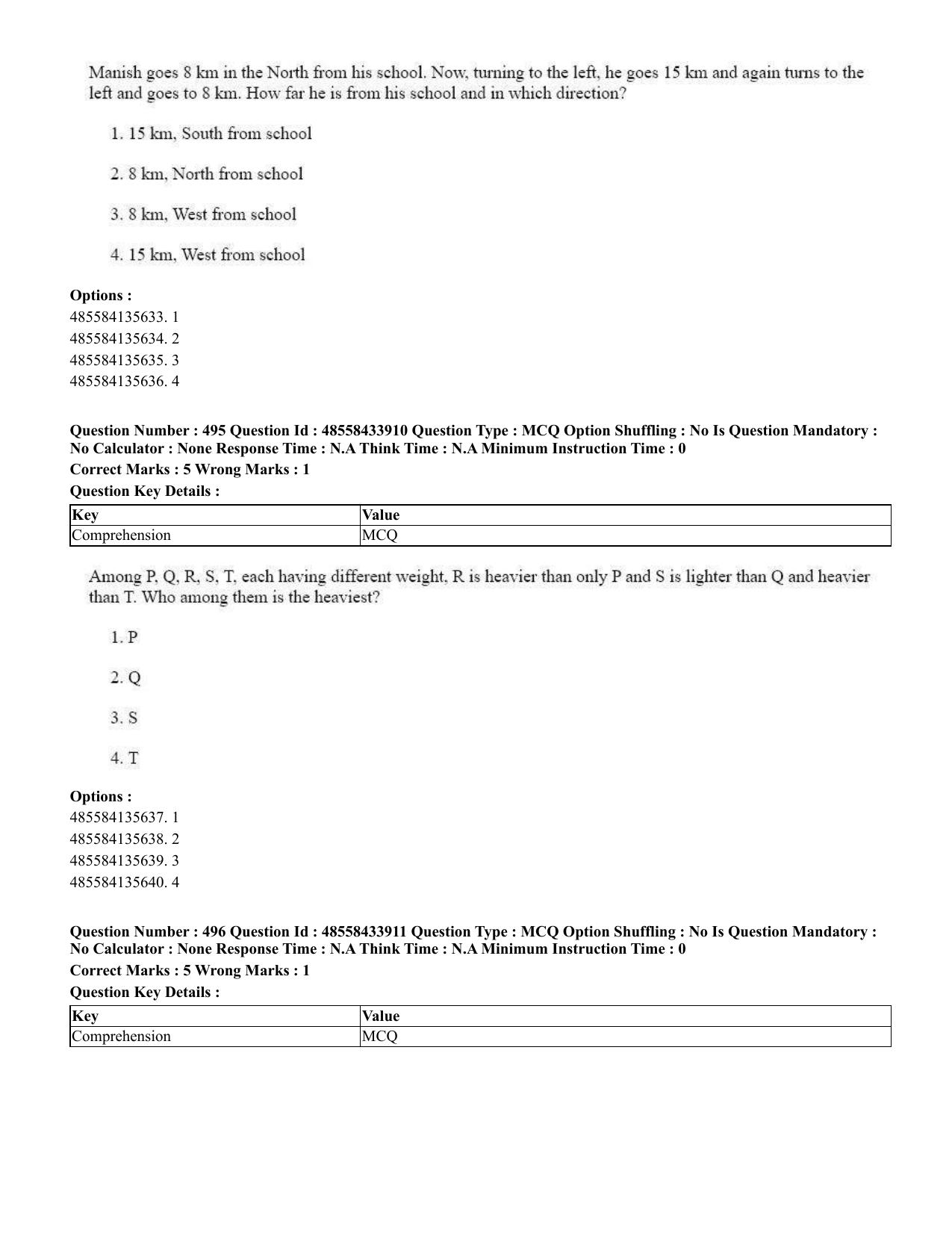 CUET 2023 English Telugu Shift 1 Question Papers - 18 June 2023 - Page 431