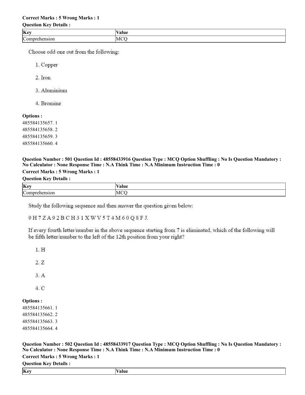 CUET 2023 English Telugu Shift 1 Question Papers - 18 June 2023 - Page 434
