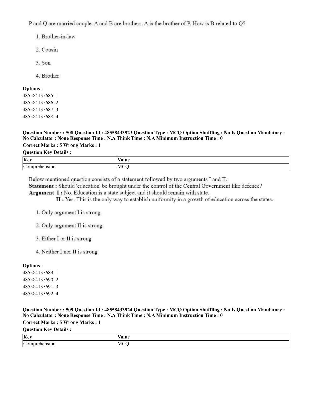 CUET 2023 English Telugu Shift 1 Question Papers - 18 June 2023 - Page 438