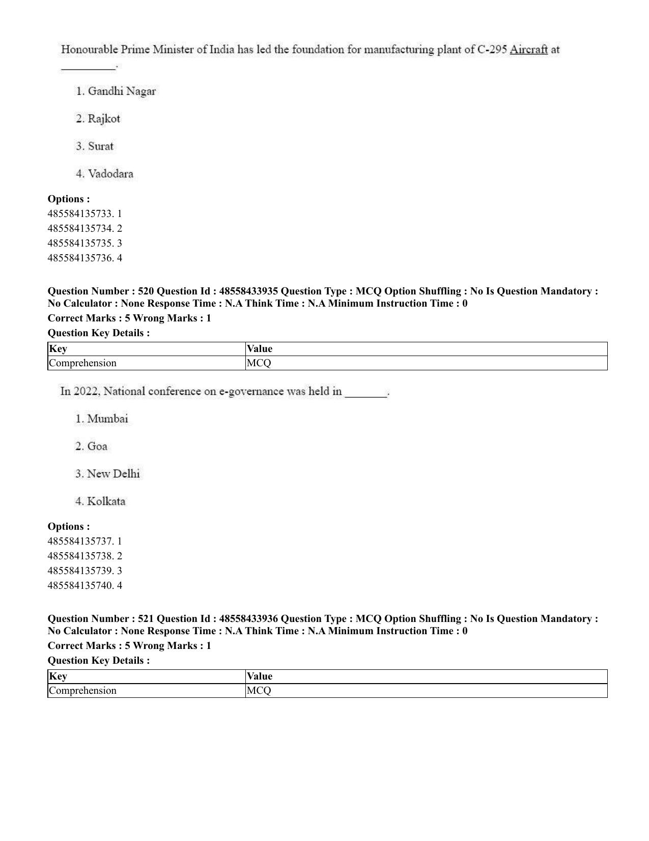 CUET 2023 English Telugu Shift 1 Question Papers - 18 June 2023 - Page 445