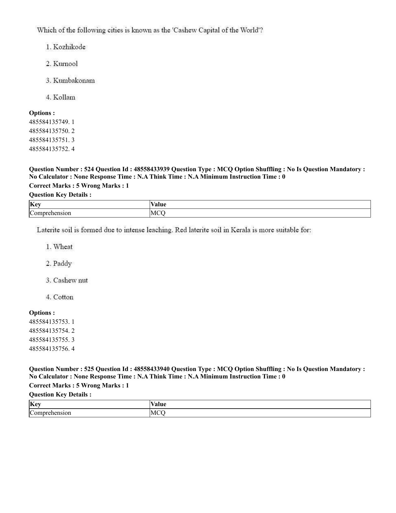 CUET 2023 English Telugu Shift 1 Question Papers - 18 June 2023 - Page 447