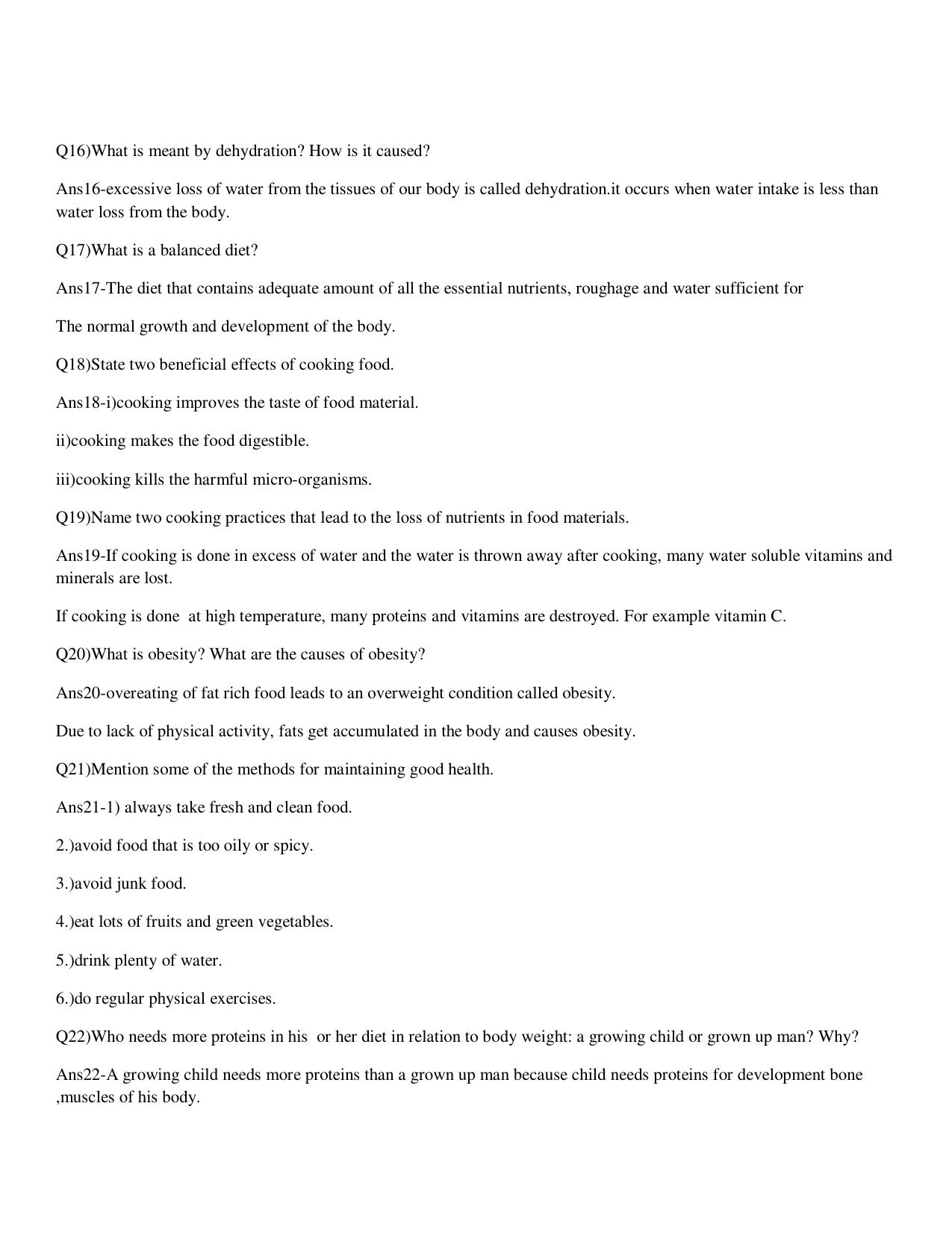 CBSE Worksheets for Class 6 Science Components of Food Assignment 2 - Page 3