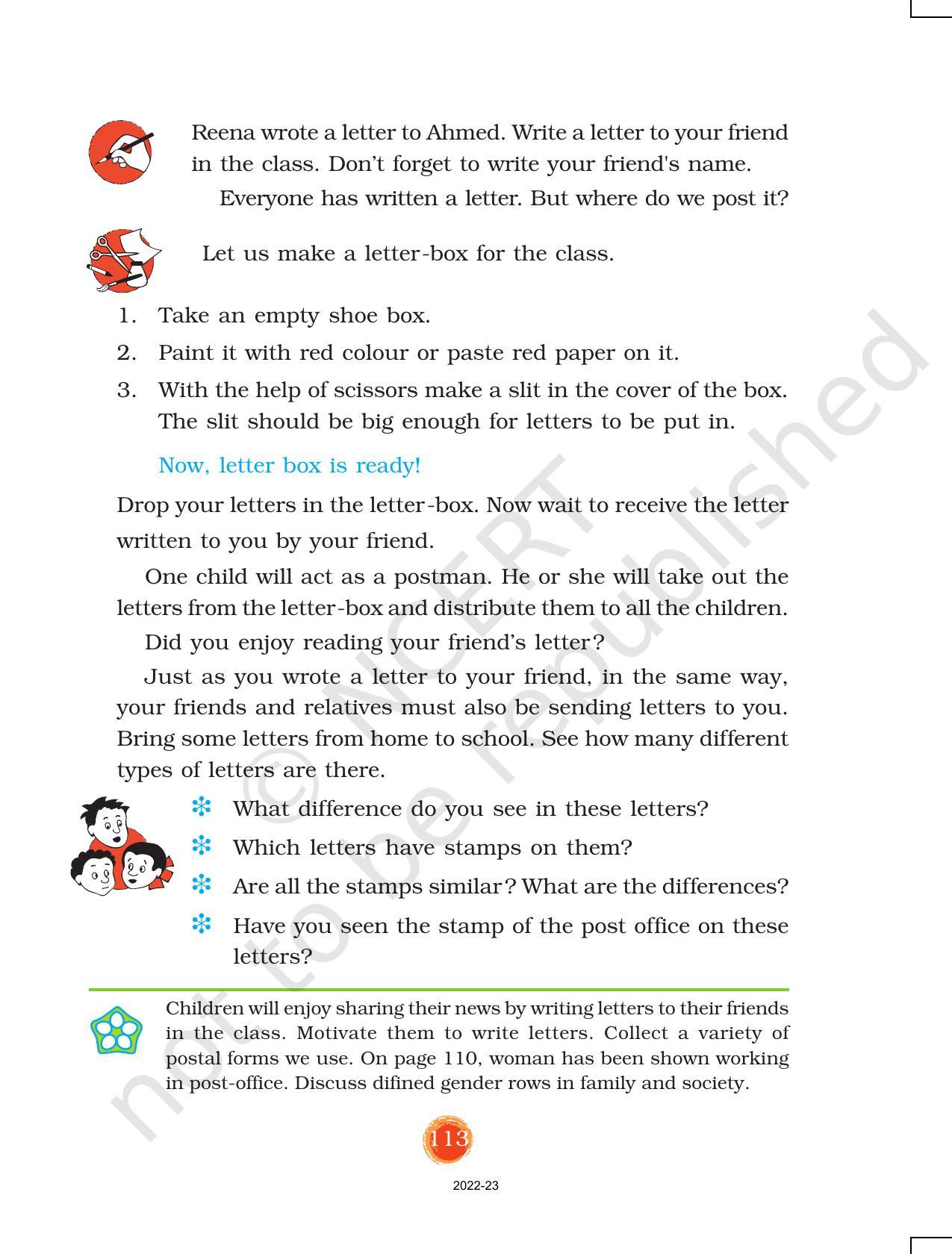NCERT Book for Class 3 EVS Chapter 17-Here comes a Letter - Page 3