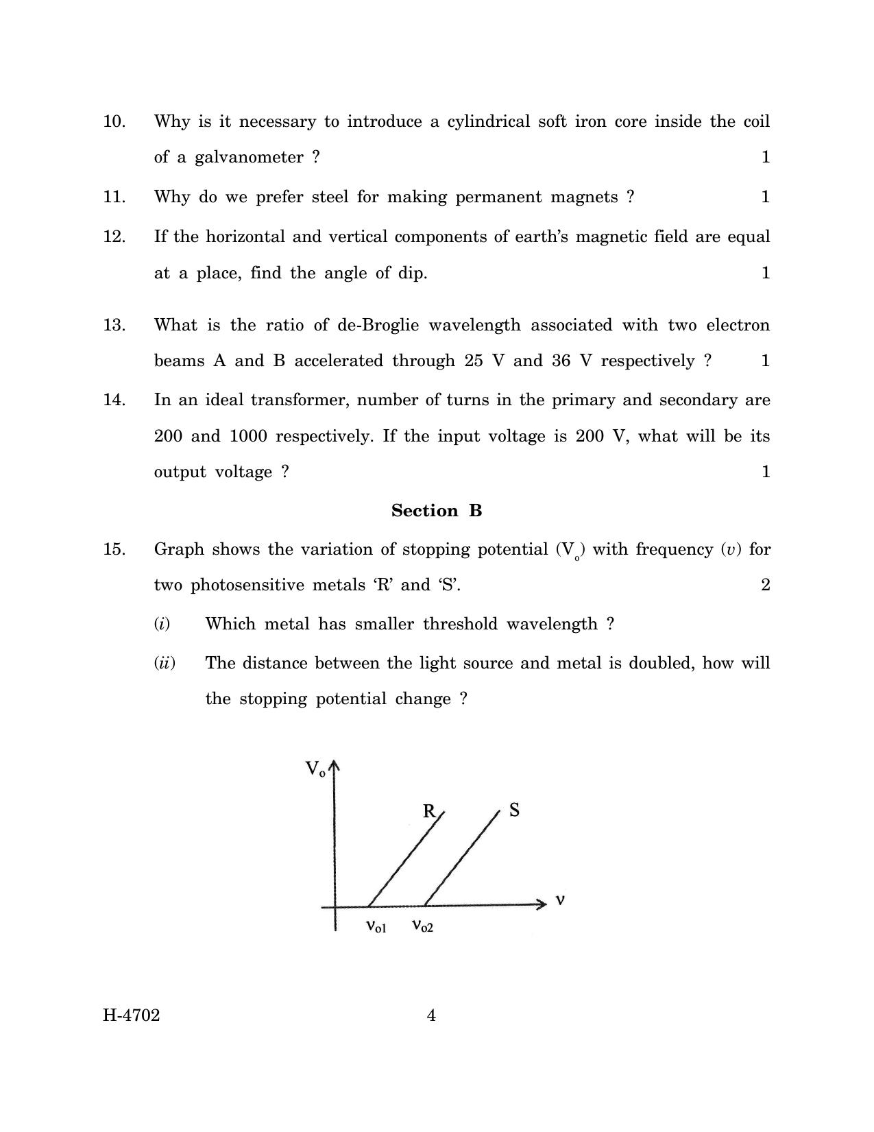 Goa Board Class 12 Physics (March 2024) Question Paper - Page 4
