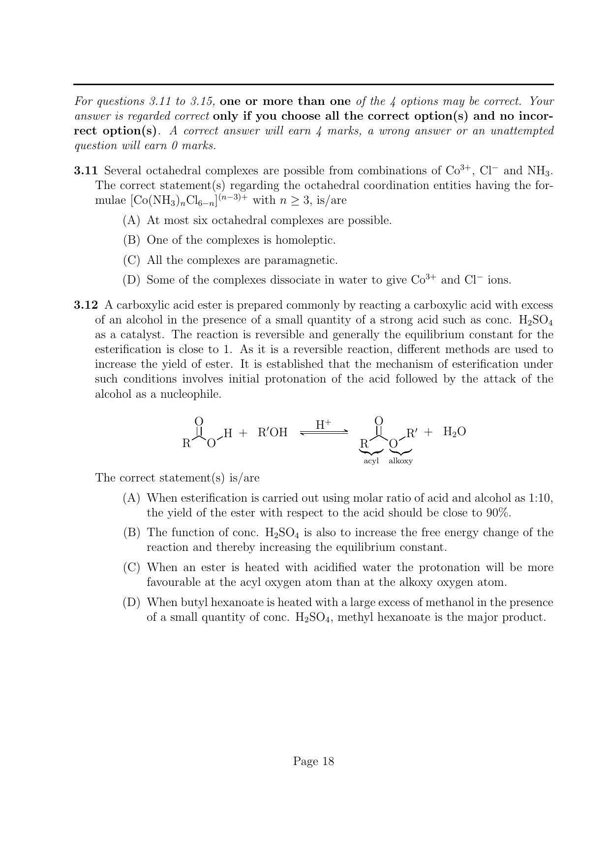 NEST 2016 Question Paper - Page 18