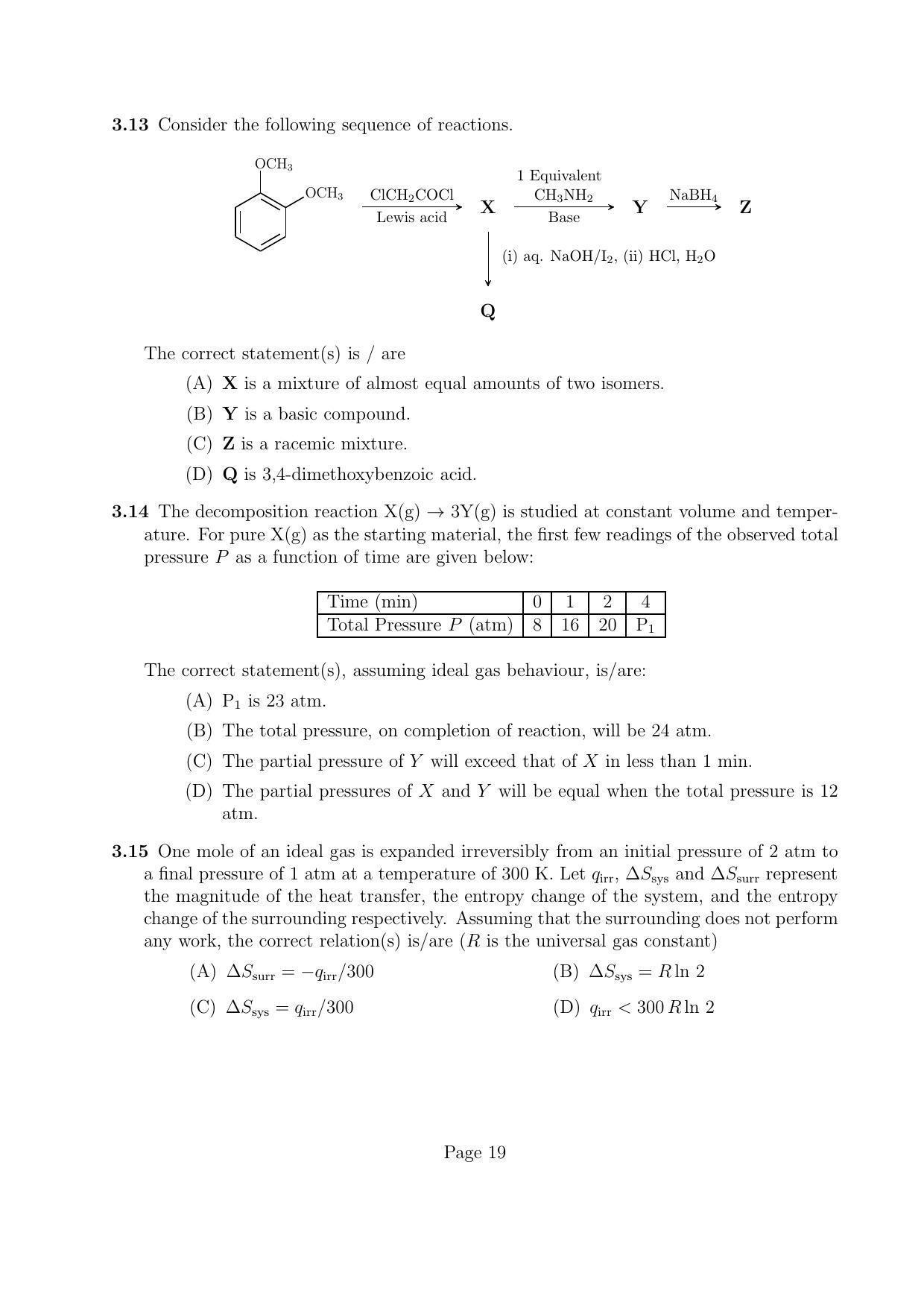 NEST 2016 Question Paper - Page 19