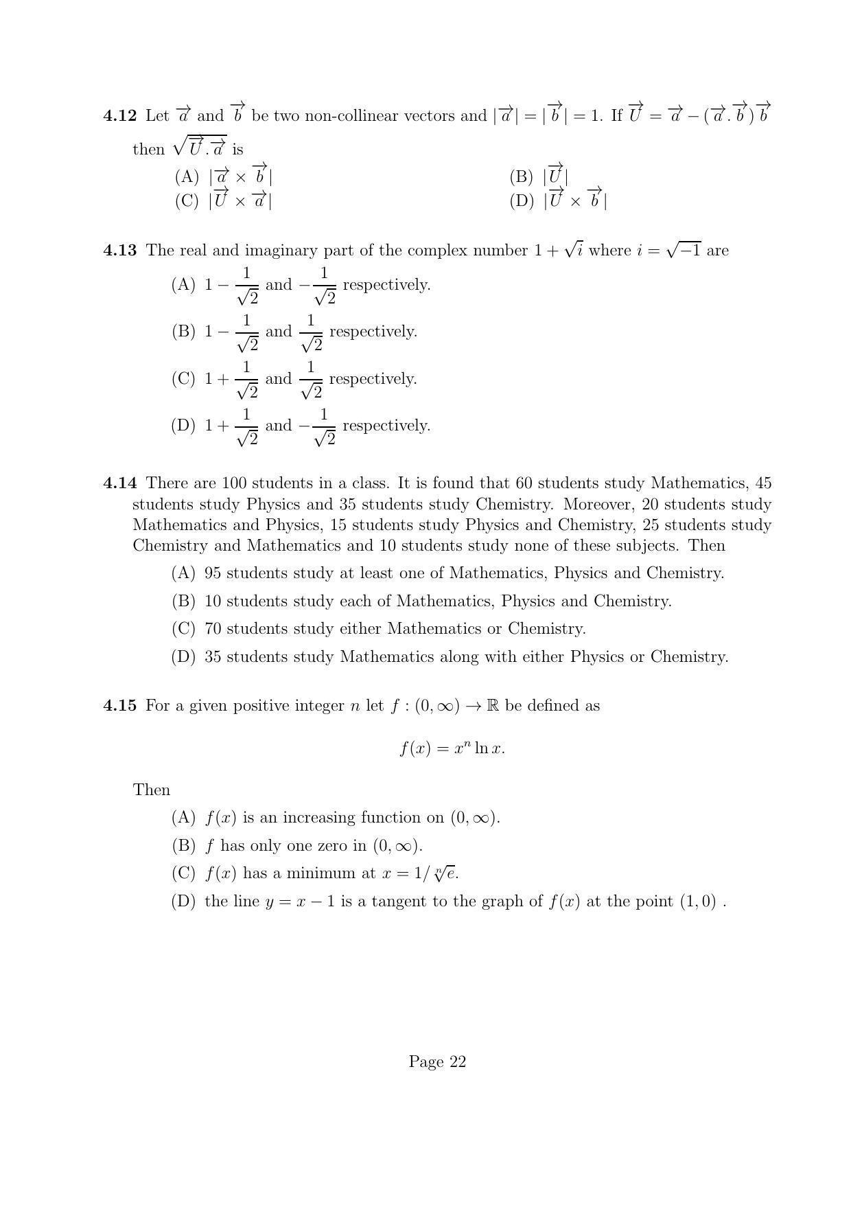 NEST 2016 Question Paper - Page 22