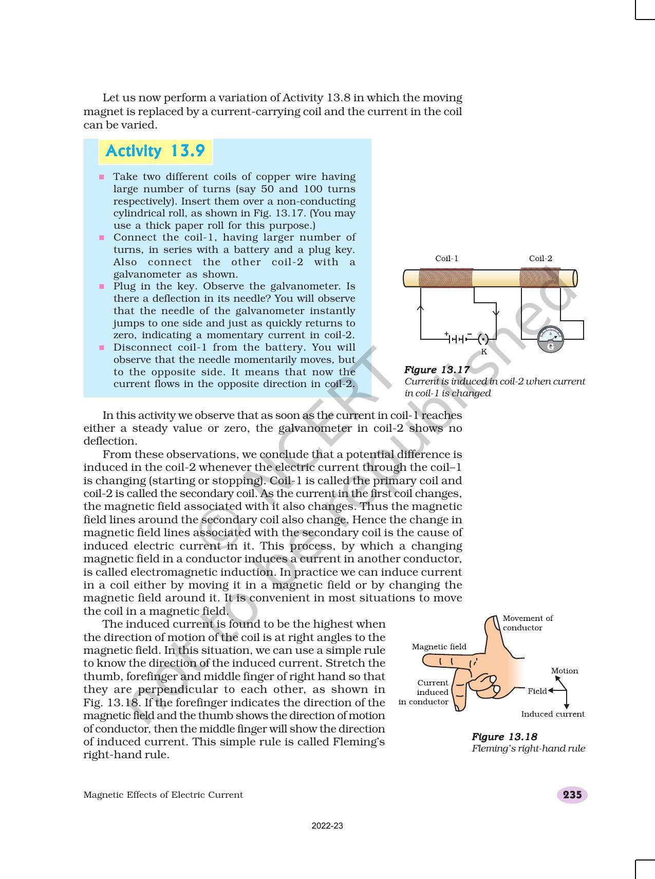 NCERT Book for Class 10 Science Chapter 13 Magnetic Effects of Electric Current - Page 13