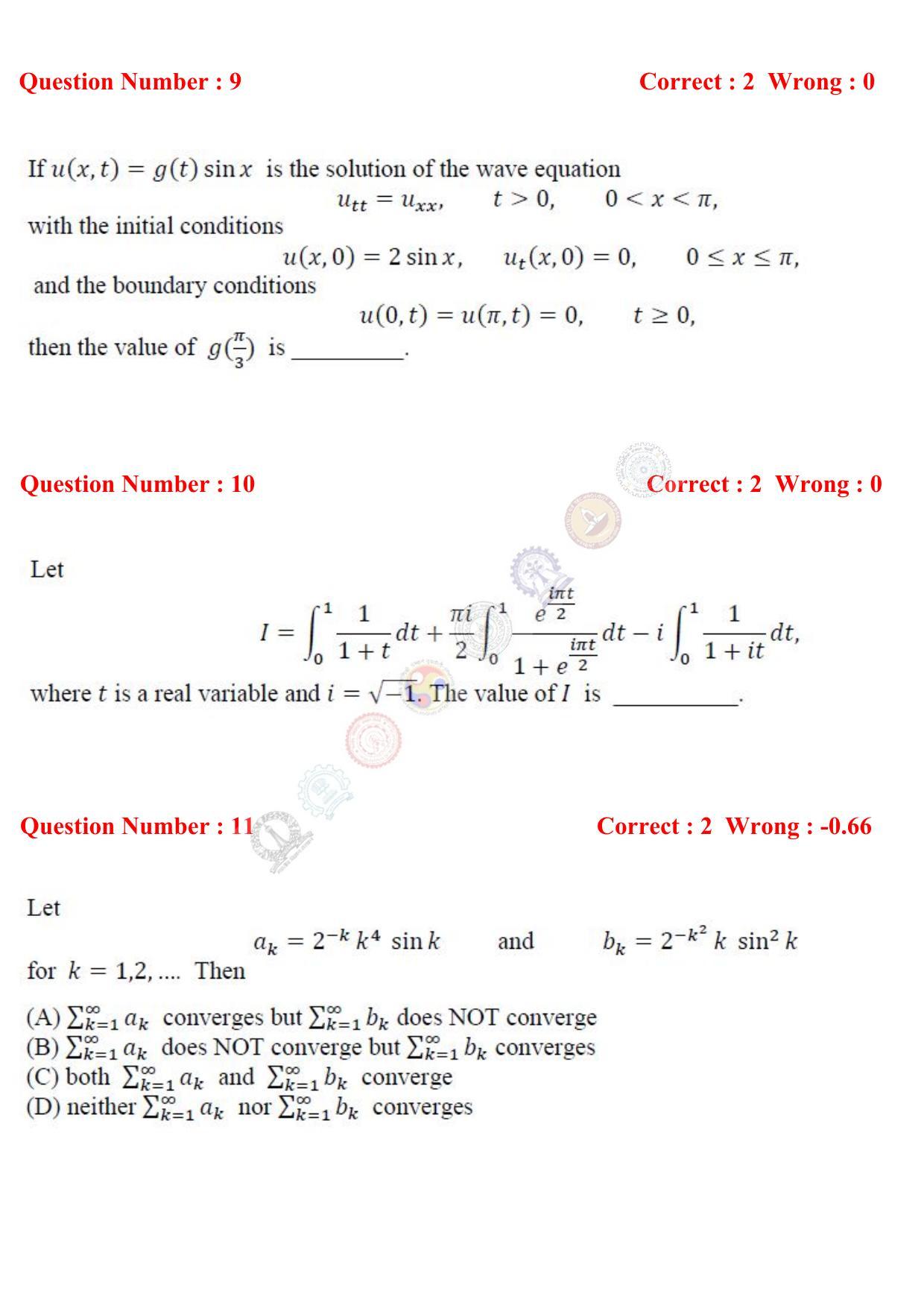 GATE 2017 Engineering Sciences (XE) Question Paper with Answer Key - Page 4