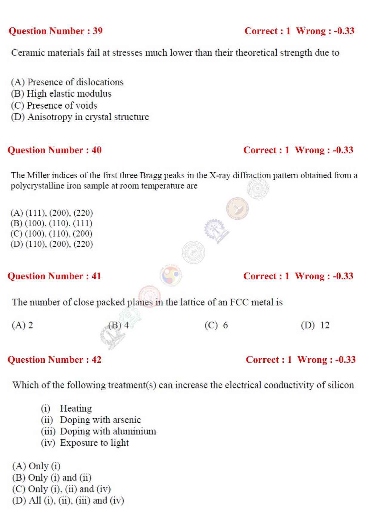 GATE 2017 Engineering Sciences (XE) Question Paper with Answer Key - Page 23