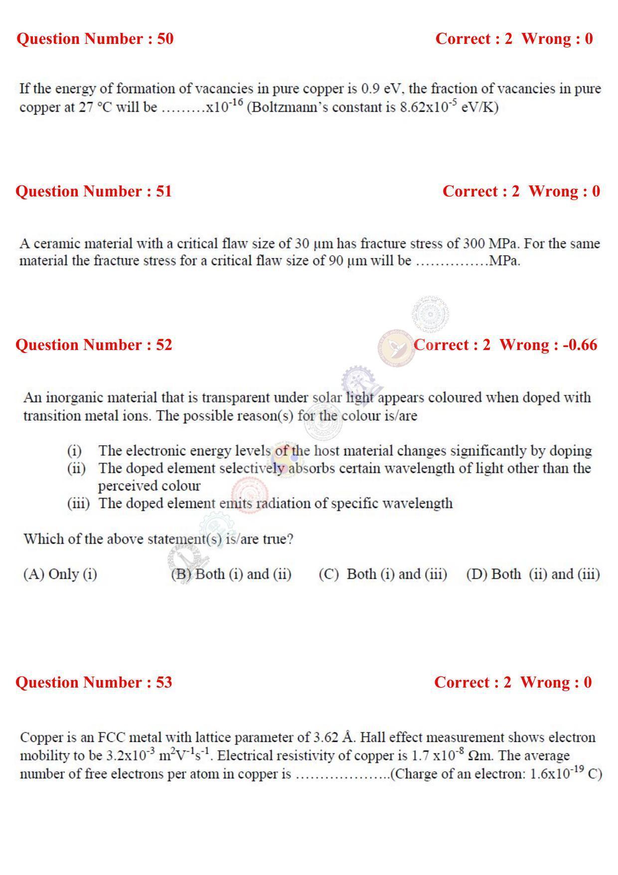GATE 2017 Engineering Sciences (XE) Question Paper with Answer Key - Page 27