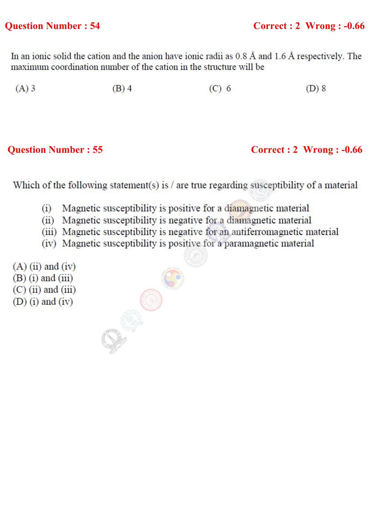 GATE 2017 Engineering Sciences (XE) Question Paper with Answer Key - Page 28