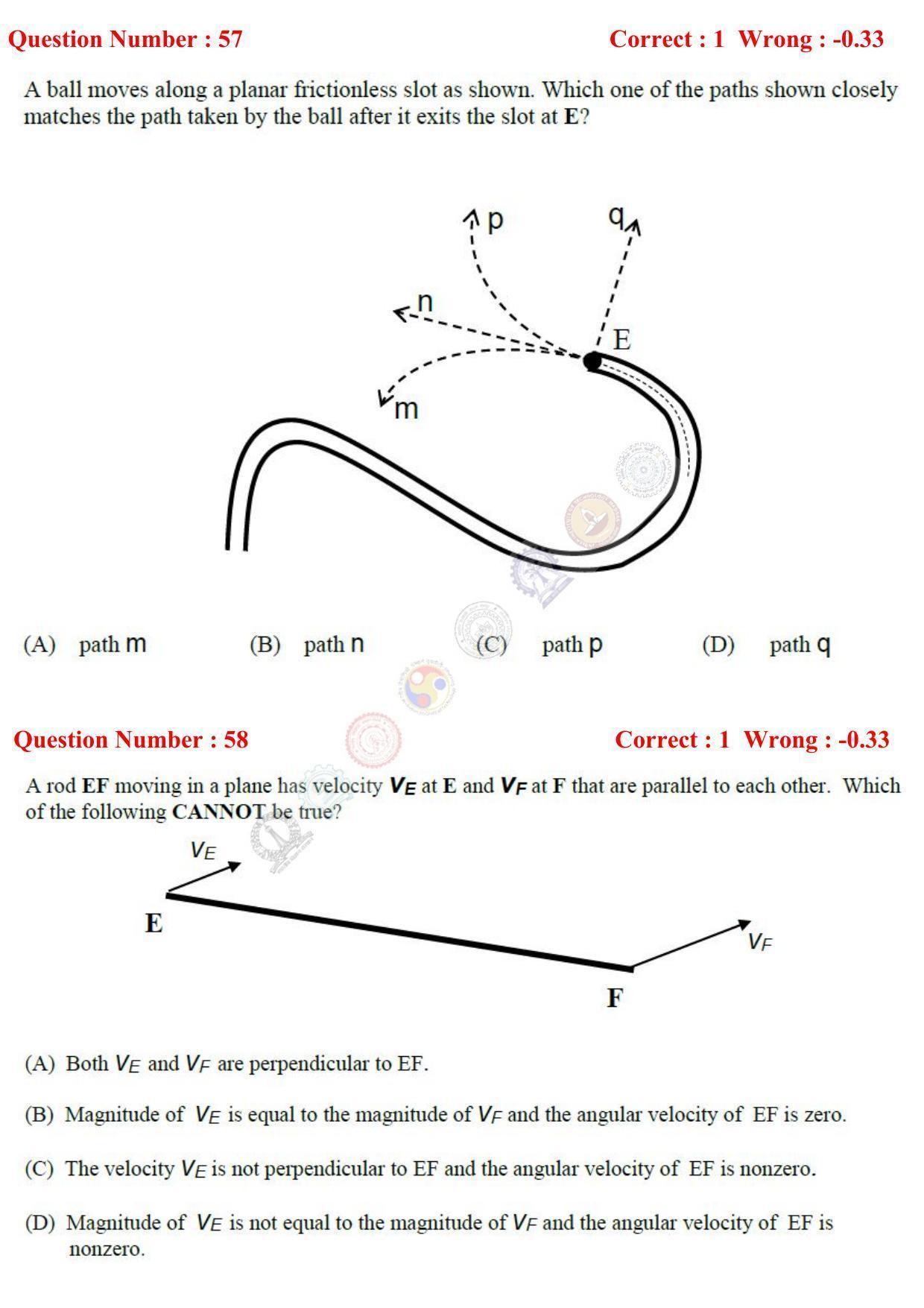 GATE 2017 Engineering Sciences (XE) Question Paper with Answer Key - Page 34
