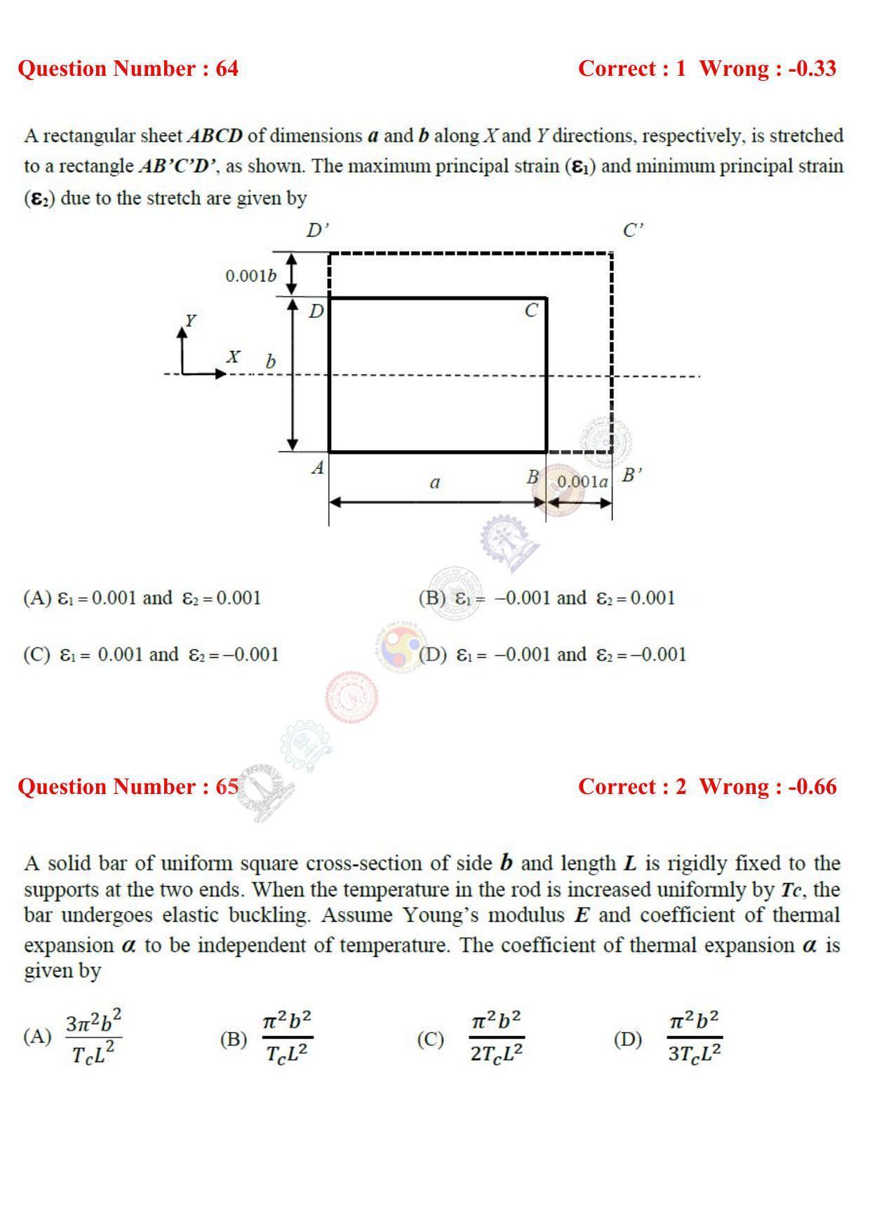 GATE 2017 Engineering Sciences (XE) Question Paper with Answer Key - Page 38