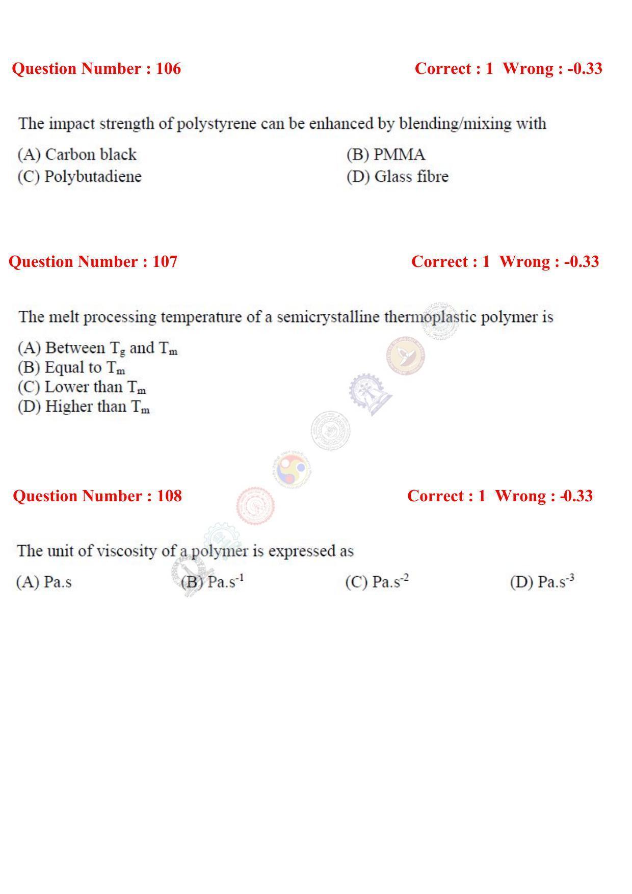 GATE 2017 Engineering Sciences (XE) Question Paper with Answer Key - Page 64
