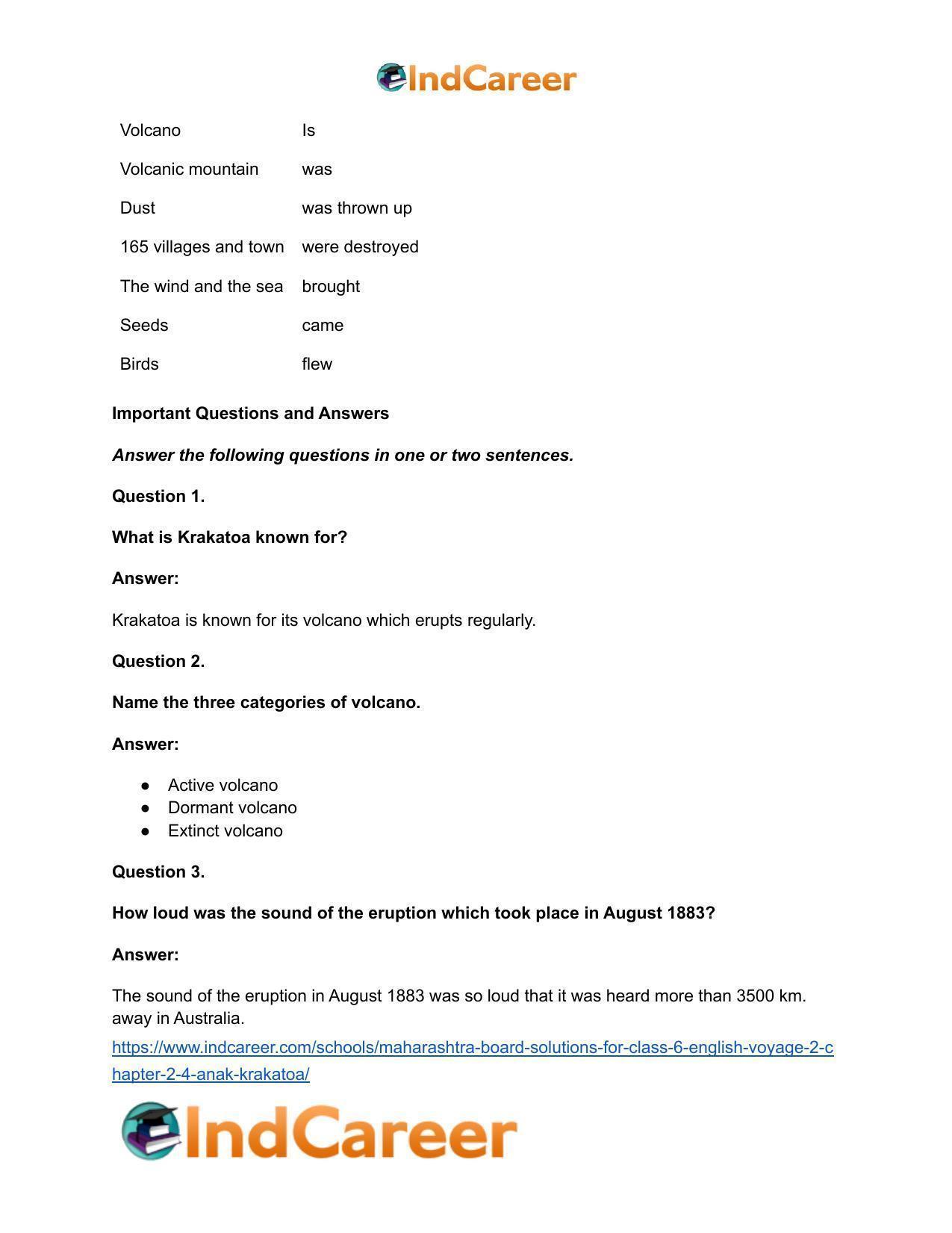 Maharashtra Board Solutions for Class 6- English (Voyage 2): Chapter 2.4- Anak Krakatoa - Page 8
