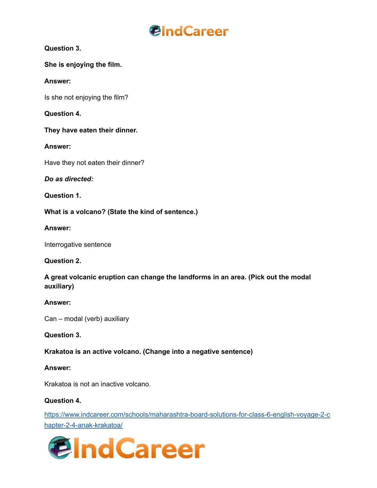 Maharashtra Board Solutions for Class 6- English (Voyage 2): Chapter 2.4- Anak Krakatoa - Page 13