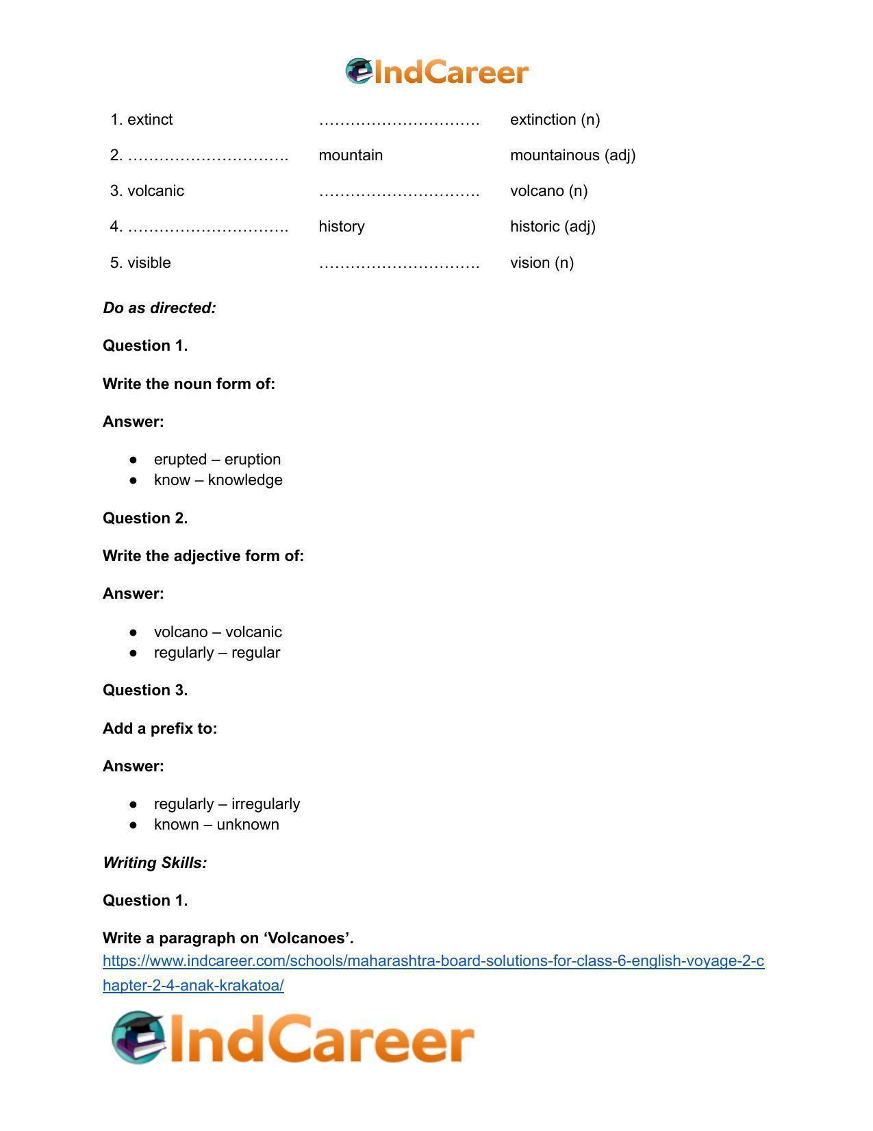 Maharashtra Board Solutions for Class 6- English (Voyage 2): Chapter 2.4- Anak Krakatoa - Page 15