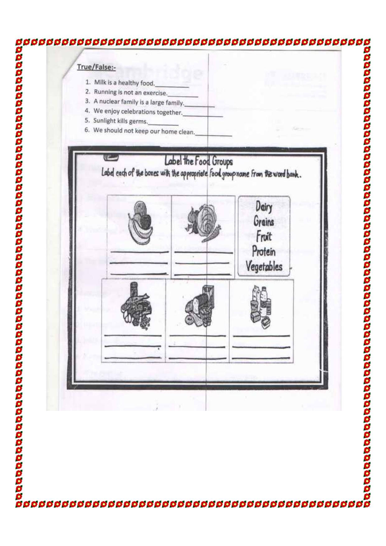 Revision Worksheets for Class 2 EVS Assignment 57 - Page 2
