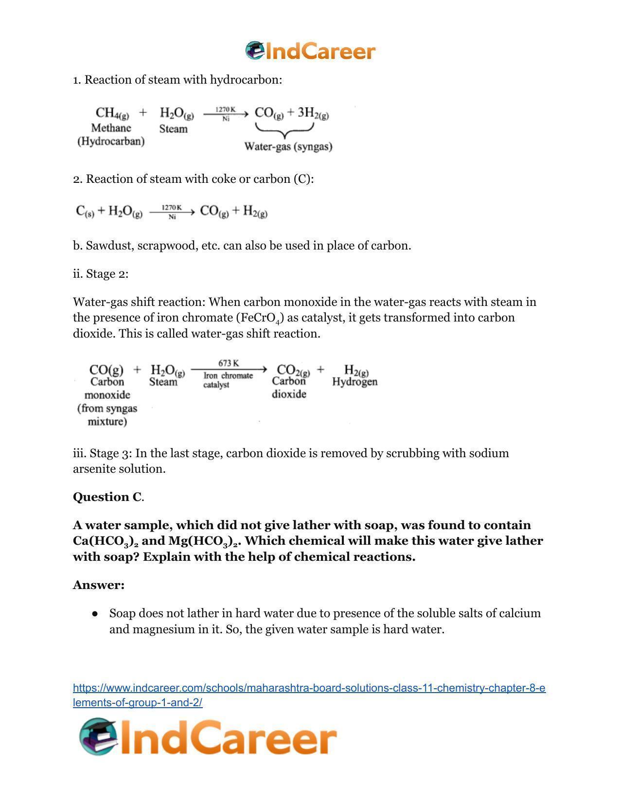 Maharashtra Board Solutions Class 11-Chemistry: Chapter 8- Elements of Group 1 and 2 - Page 8