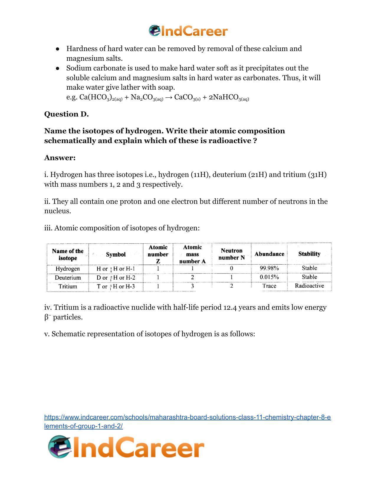Maharashtra Board Solutions Class 11-Chemistry: Chapter 8- Elements of Group 1 and 2 - Page 9