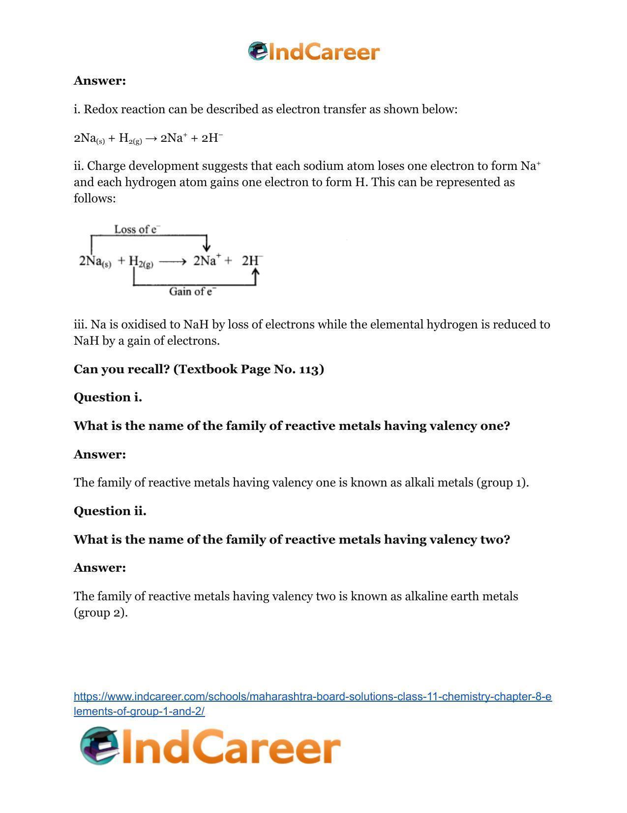 Maharashtra Board Solutions Class 11-Chemistry: Chapter 8- Elements of Group 1 and 2 - Page 16