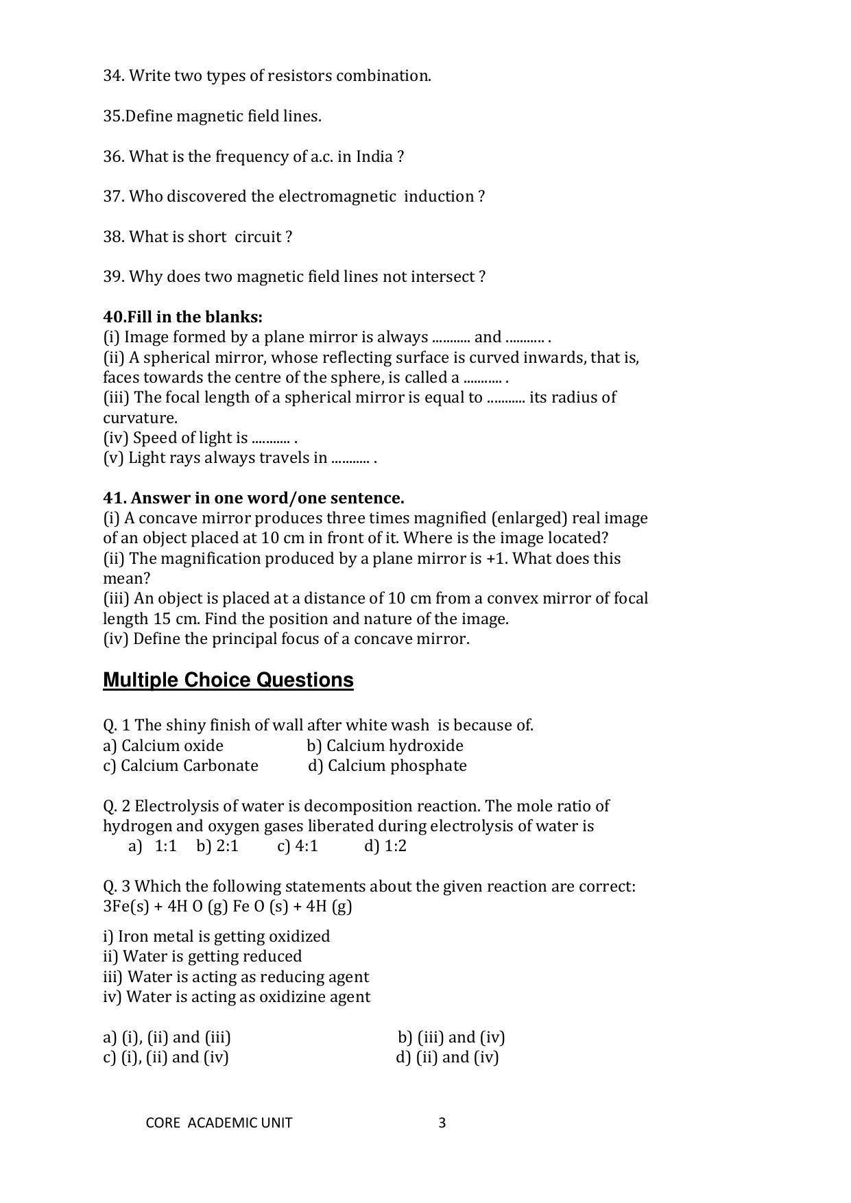 Edudel Class 10 Science Question Bank - Page 3