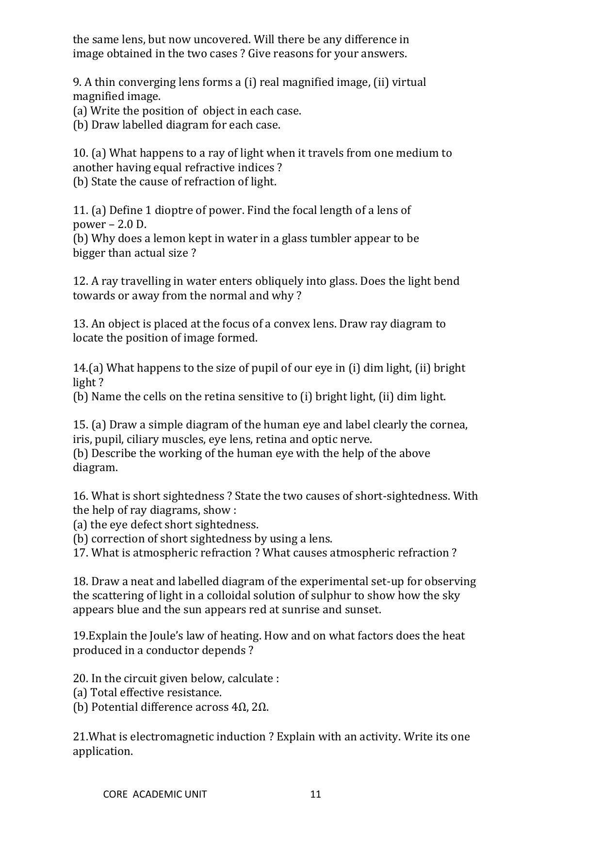Edudel Class 10 Science Question Bank - Page 11