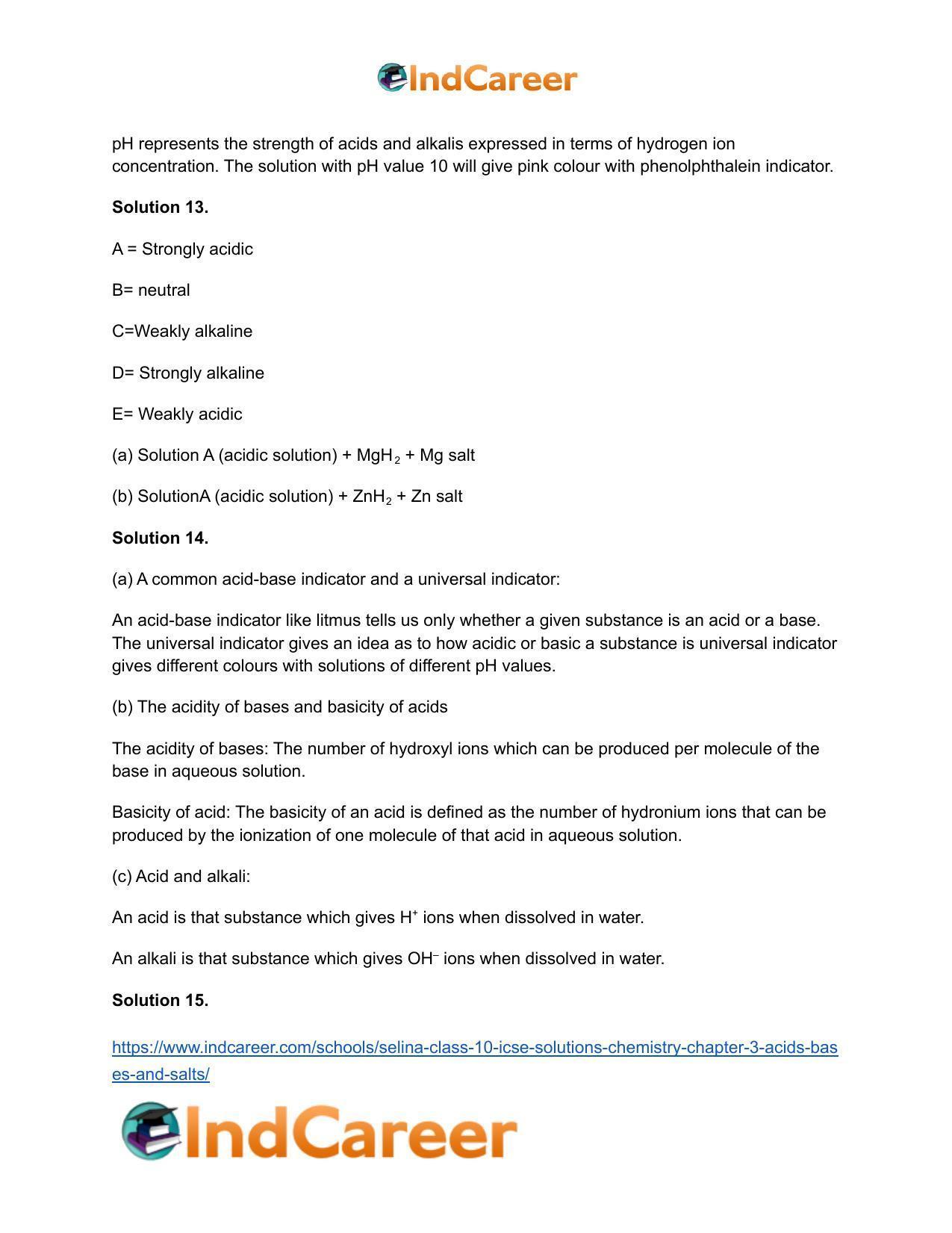 Selina Class 10 ICSE Solutions Chemistry : Chapter 3- Acids, Bases and Salts - Page 9