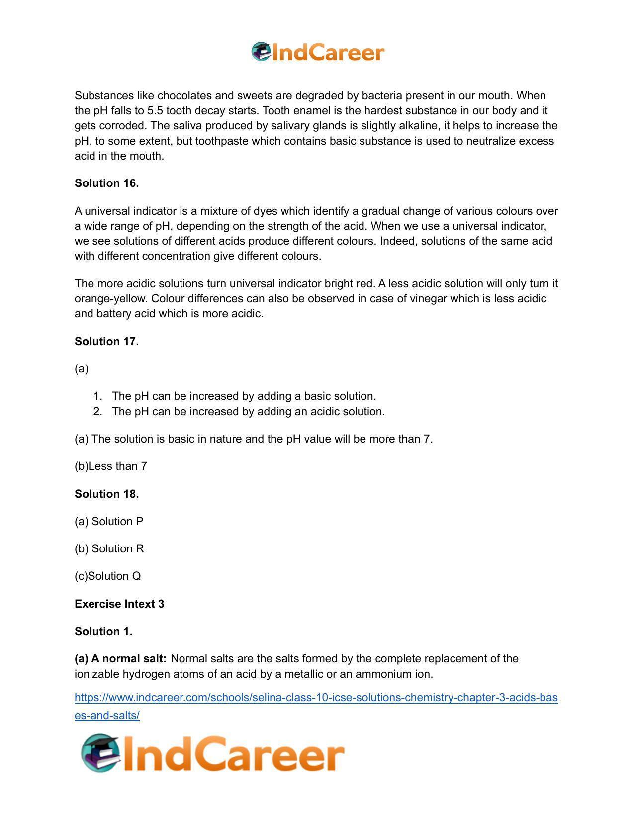 Selina Class 10 ICSE Solutions Chemistry : Chapter 3- Acids, Bases and Salts - Page 10
