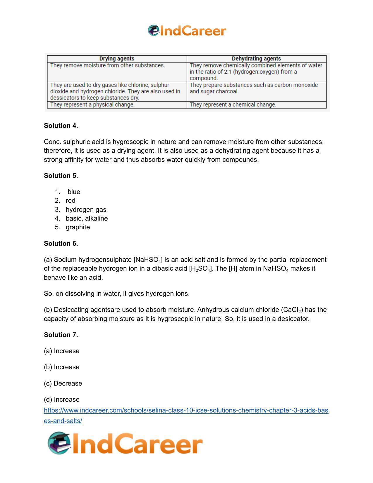 Selina Class 10 ICSE Solutions Chemistry : Chapter 3- Acids, Bases and Salts - Page 19