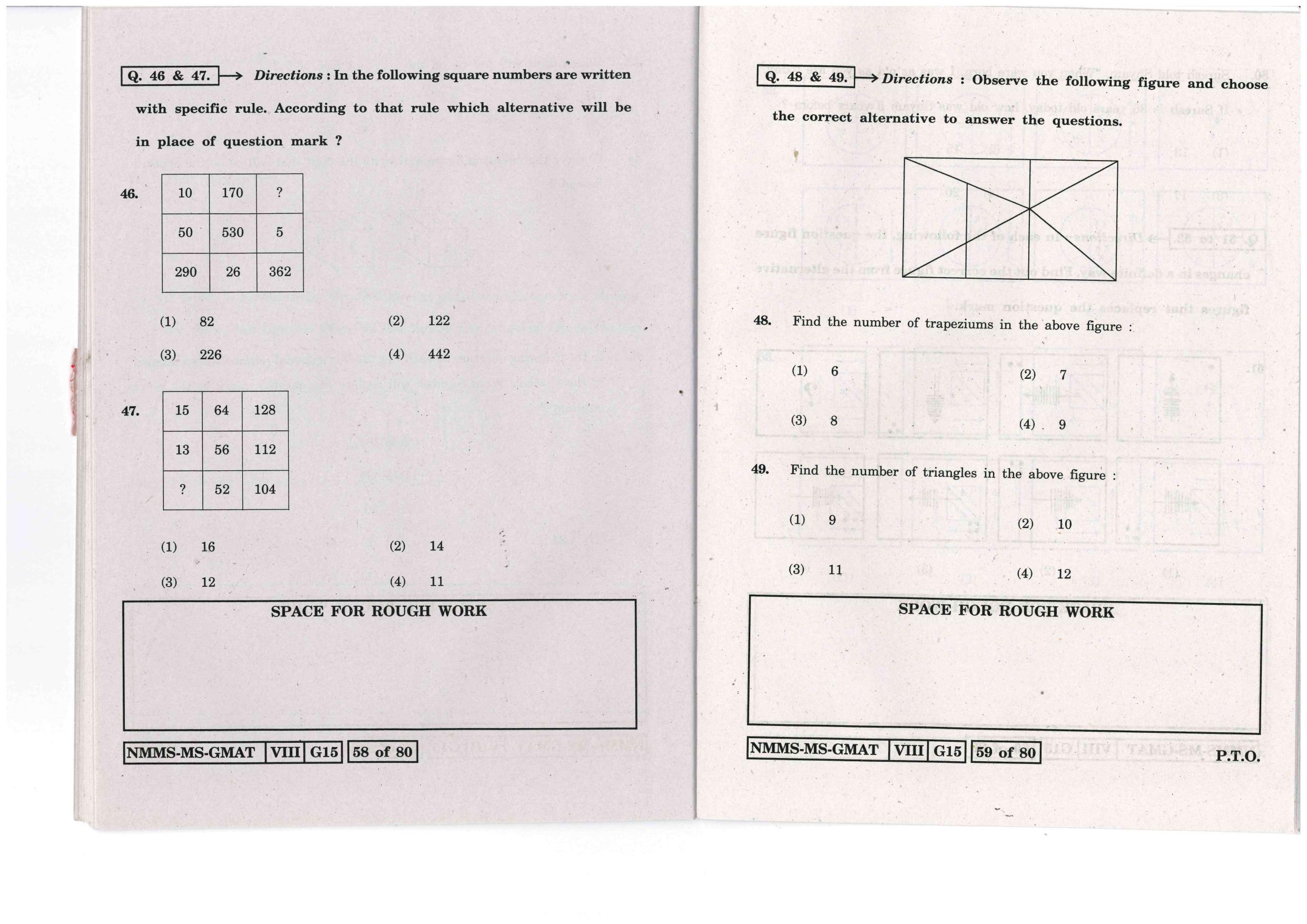MAT MARATHI WITH ENGLISH VERSION 2015-16 Class 8 Maharashtra NMMS Question Papers - Page 30