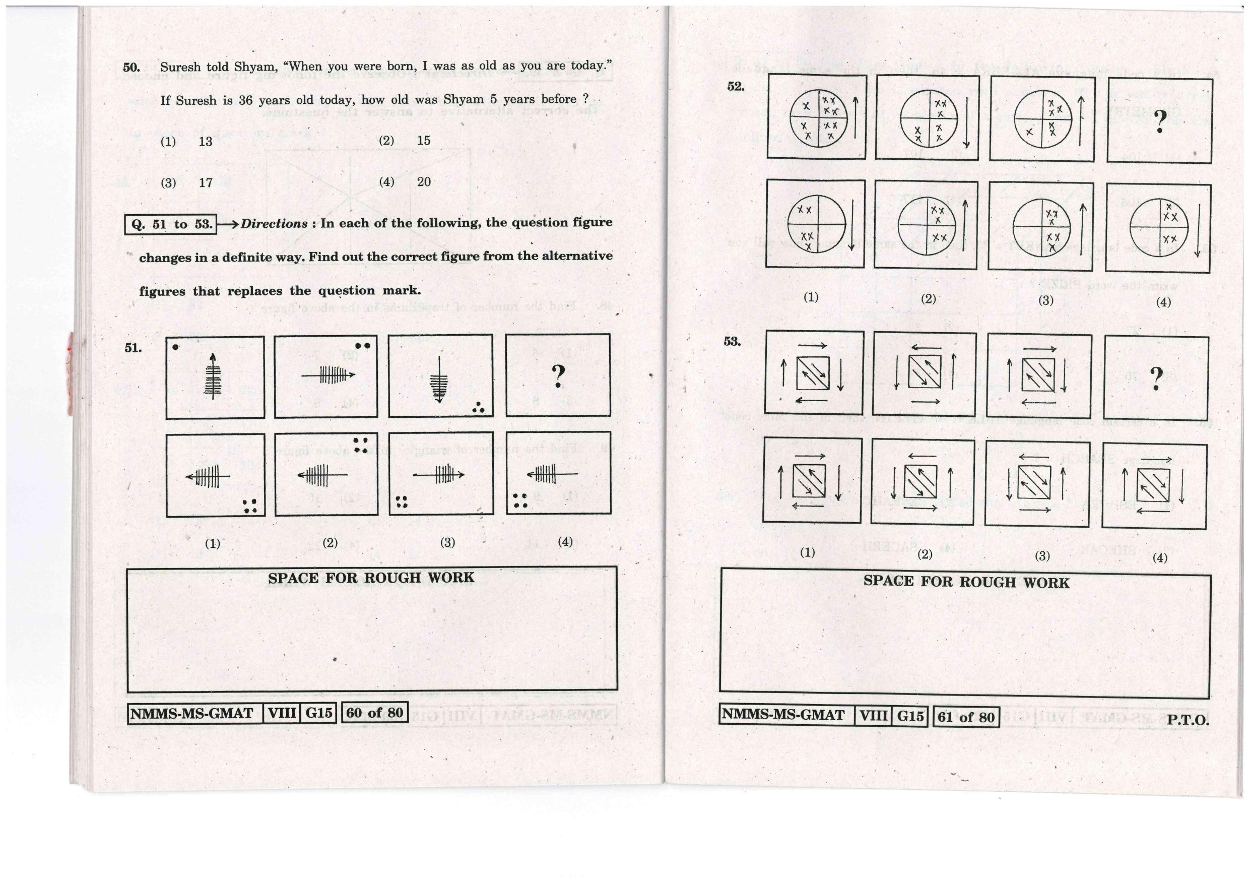 MAT MARATHI WITH ENGLISH VERSION 2015-16 Class 8 Maharashtra NMMS Question Papers - Page 31