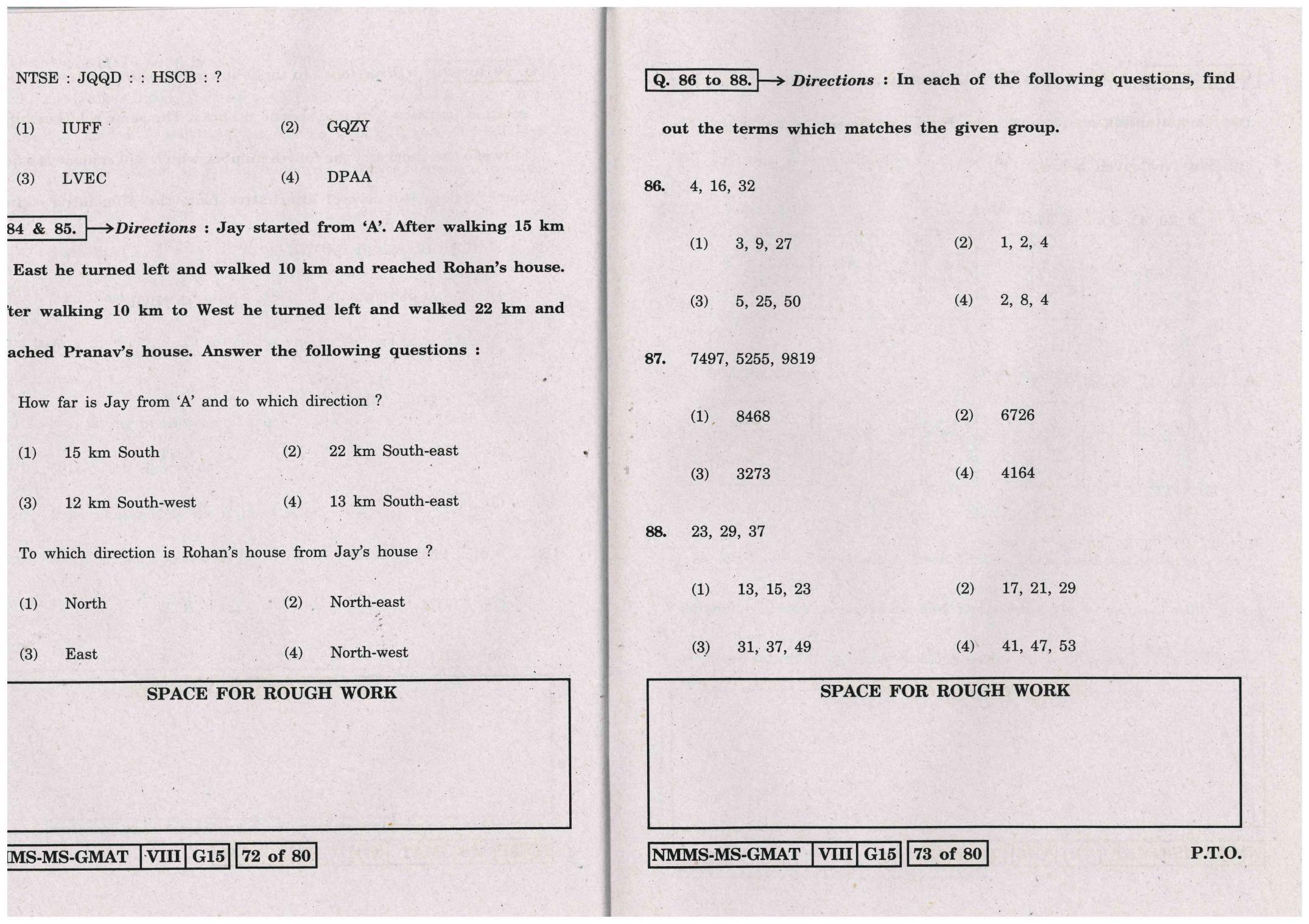 MAT MARATHI WITH ENGLISH VERSION 2015-16 Class 8 Maharashtra NMMS Question Papers - Page 37