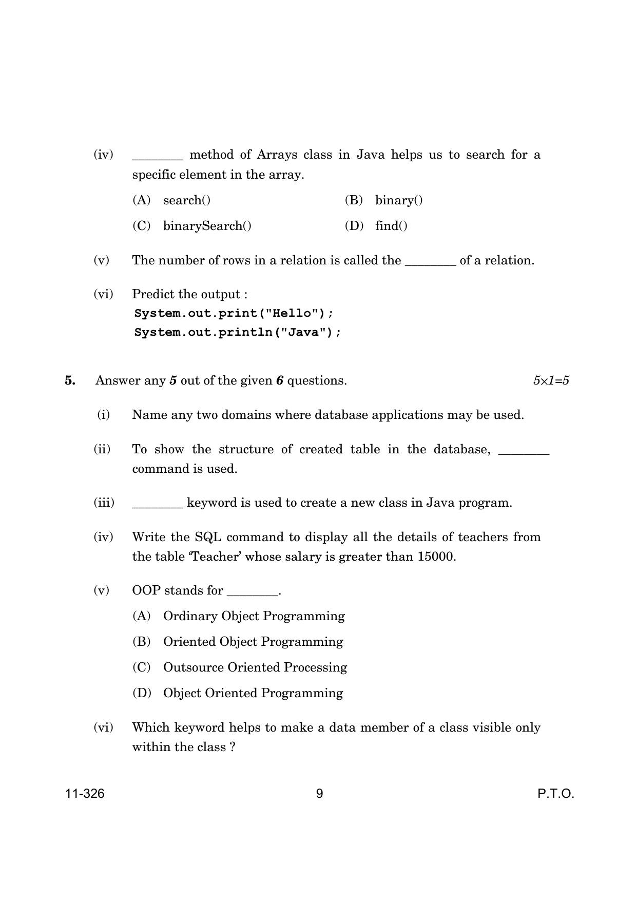 CBSE Class 12 Information Technology 2024 Question Paper - Page 9