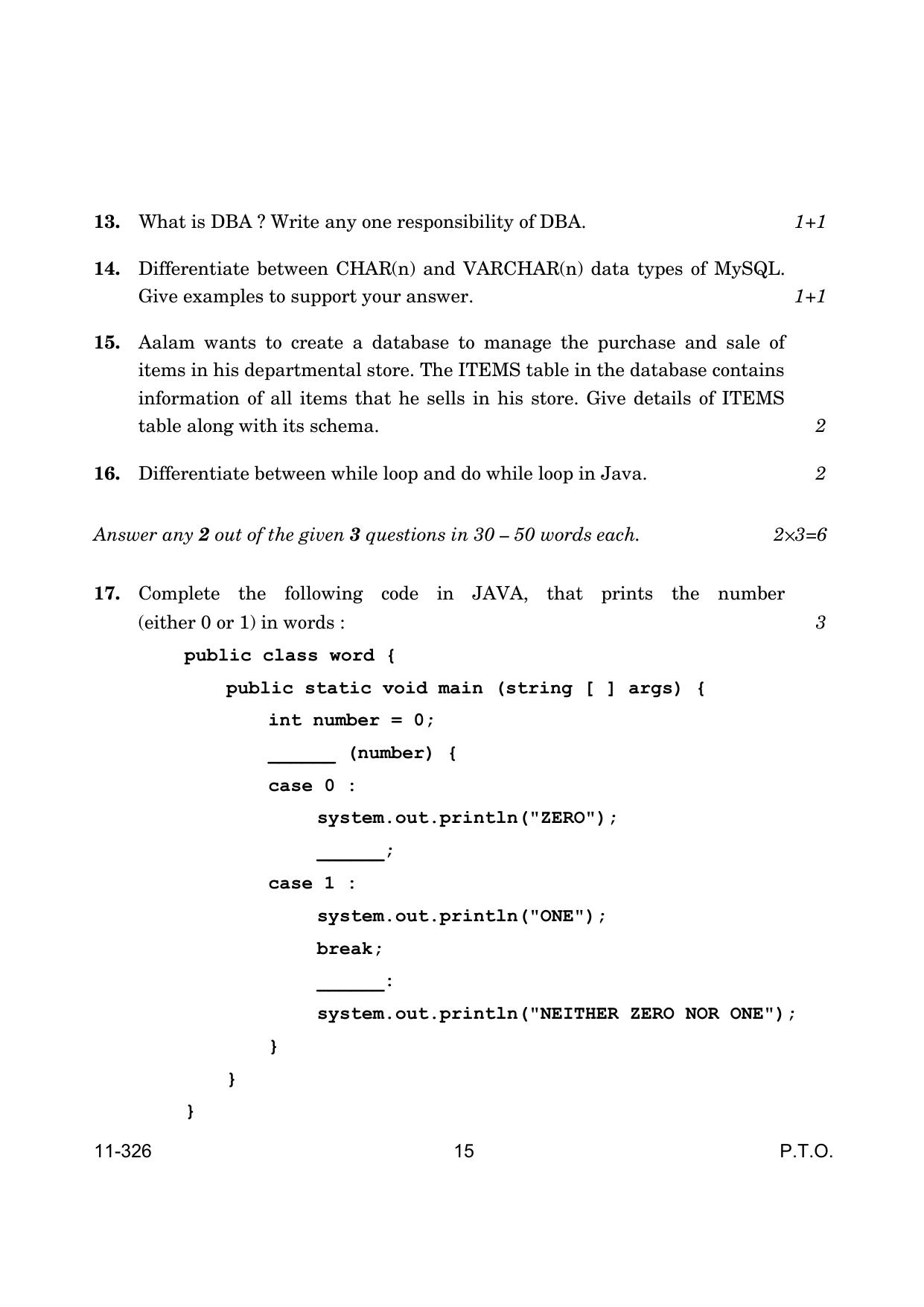 CBSE Class 12 Information Technology 2024 Question Paper - Page 15