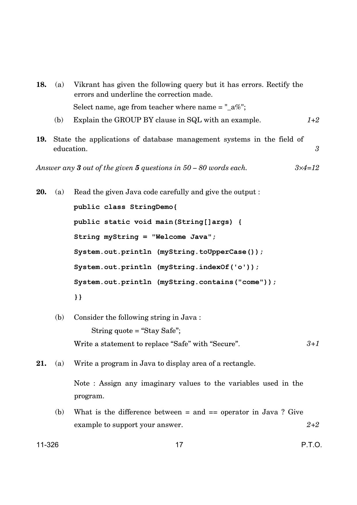 CBSE Class 12 Information Technology 2024 Question Paper - Page 17