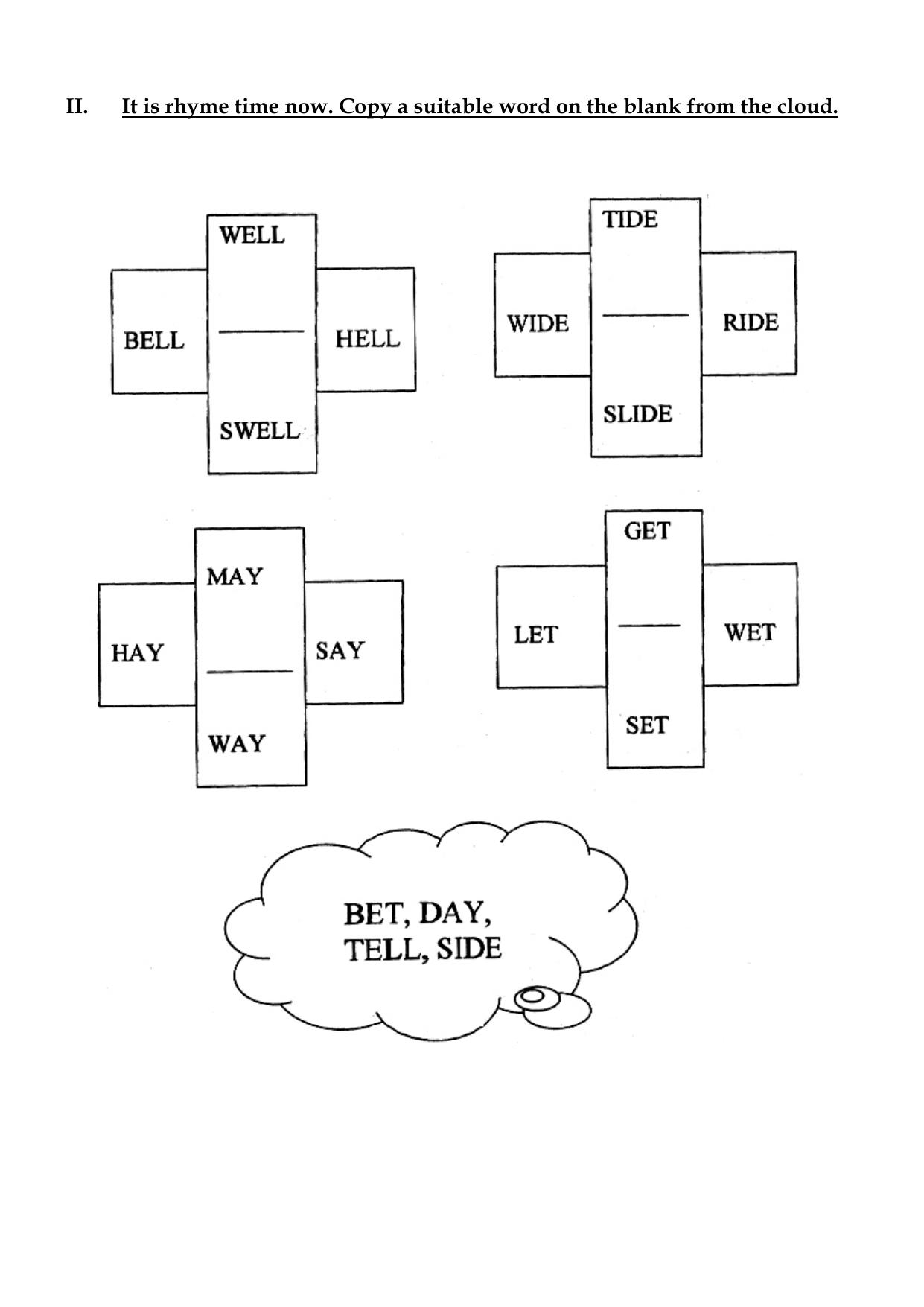 Worksheet for Class 3 English Don’t Tell Assignment I - Page 2