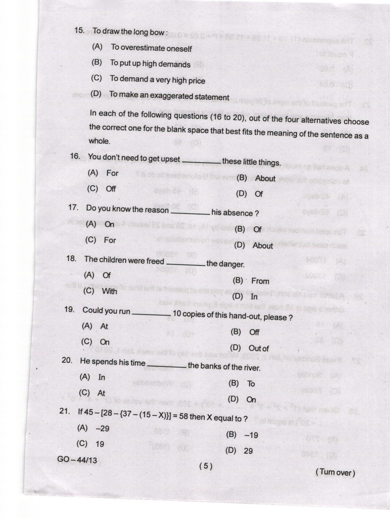 Odisha CPET 2024 IRPM Question Papers - Page 5