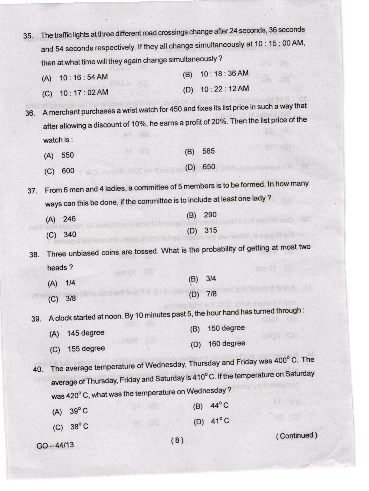 Odisha CPET 2024 IRPM Question Papers - Page 8