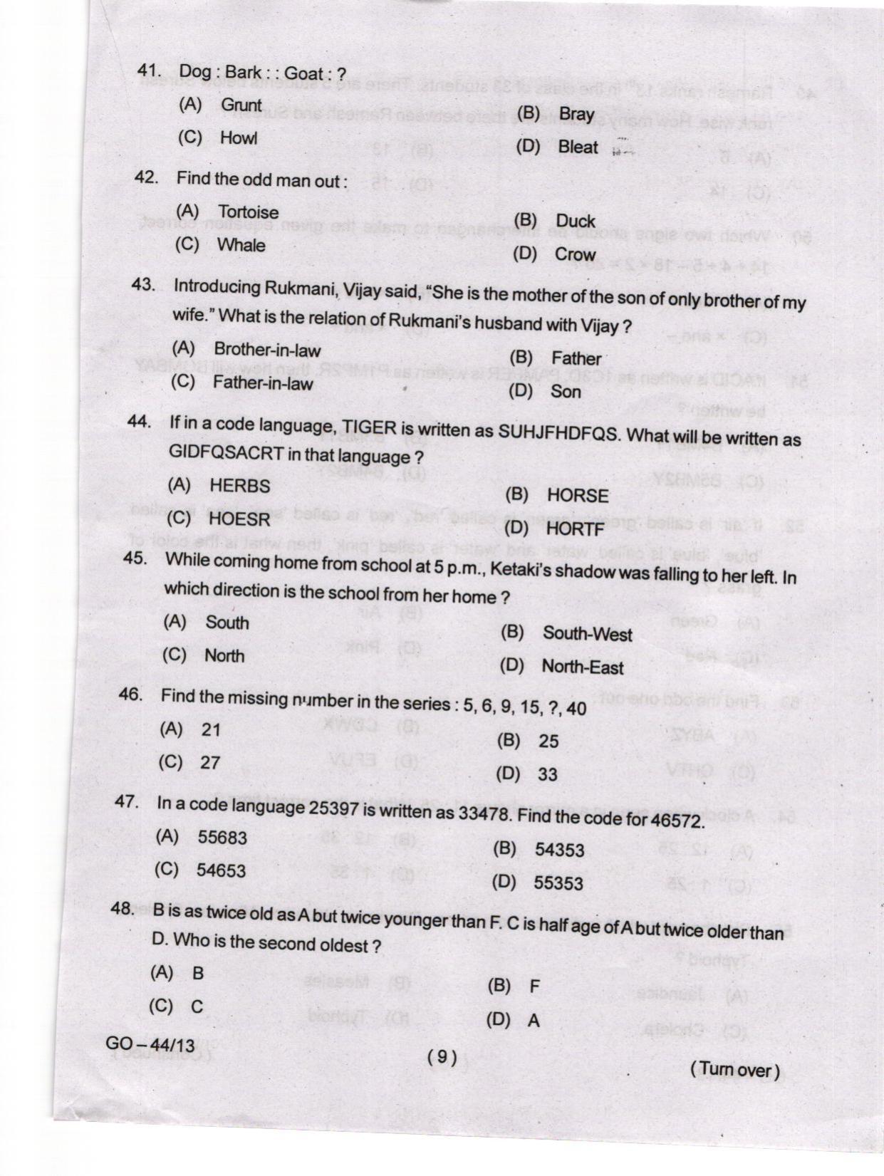 Odisha CPET 2024 IRPM Question Papers - Page 9
