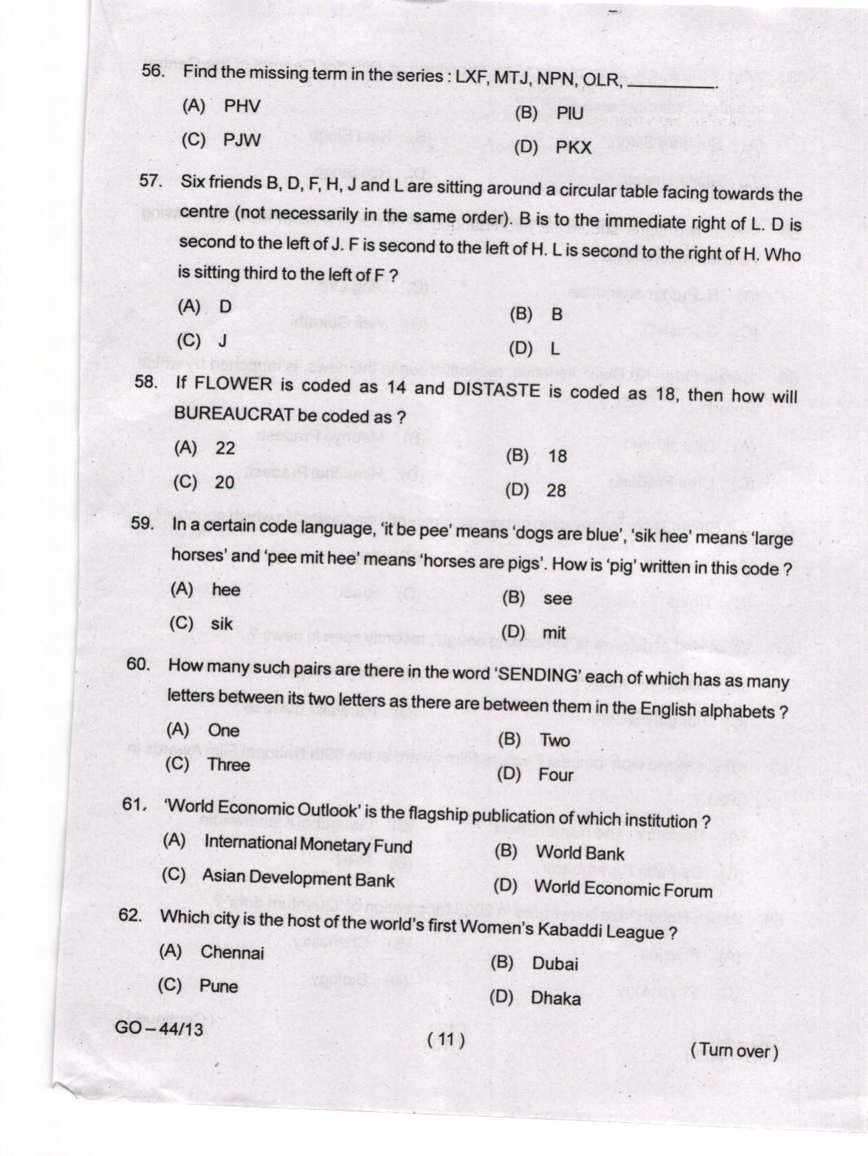 Odisha CPET 2024 IRPM Question Papers - Page 11